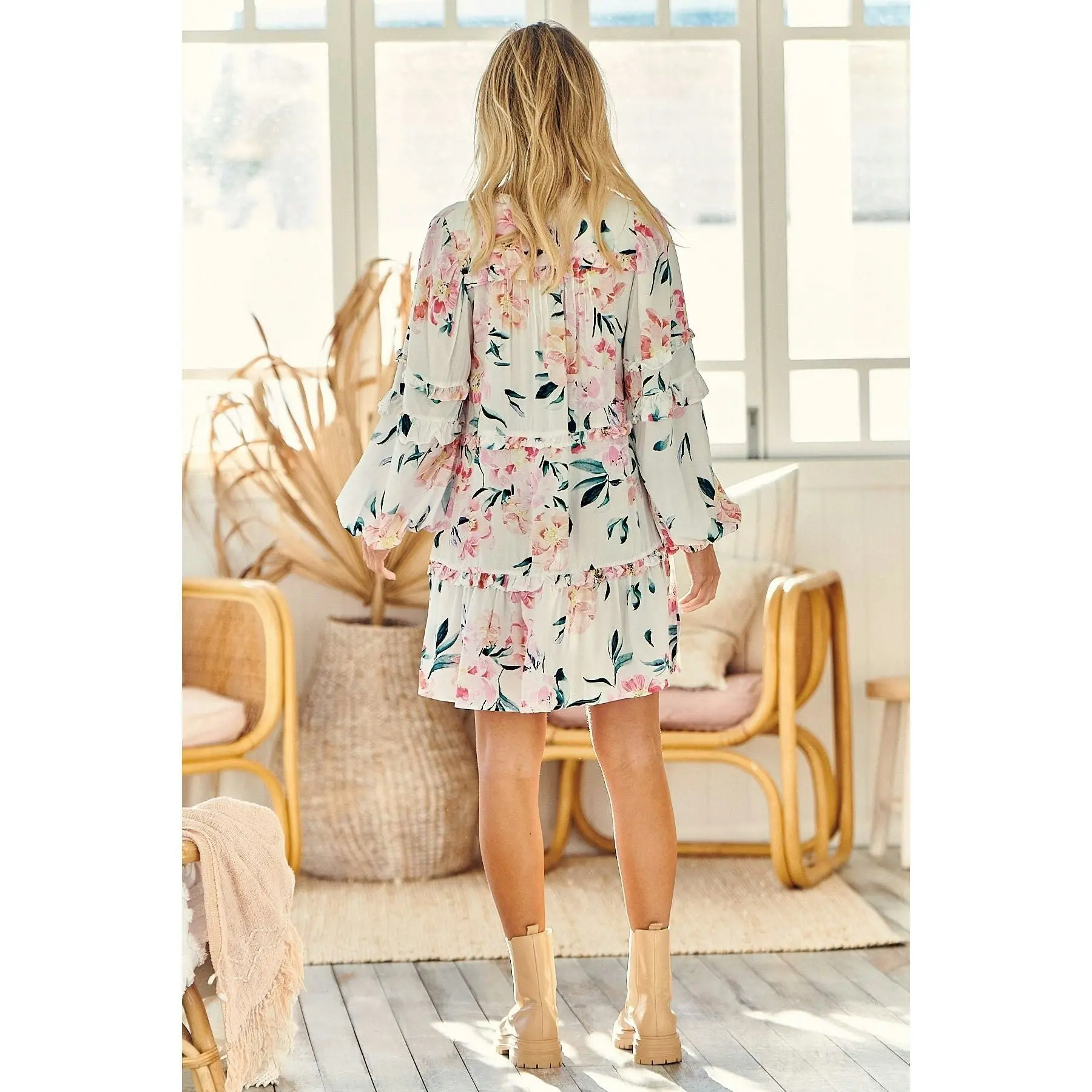 Jaase Peony Princess Print Monroe Mini Dress