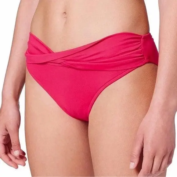 Seafolly Twist Band Hipster Bikini Bottoms - Raspberry Pink