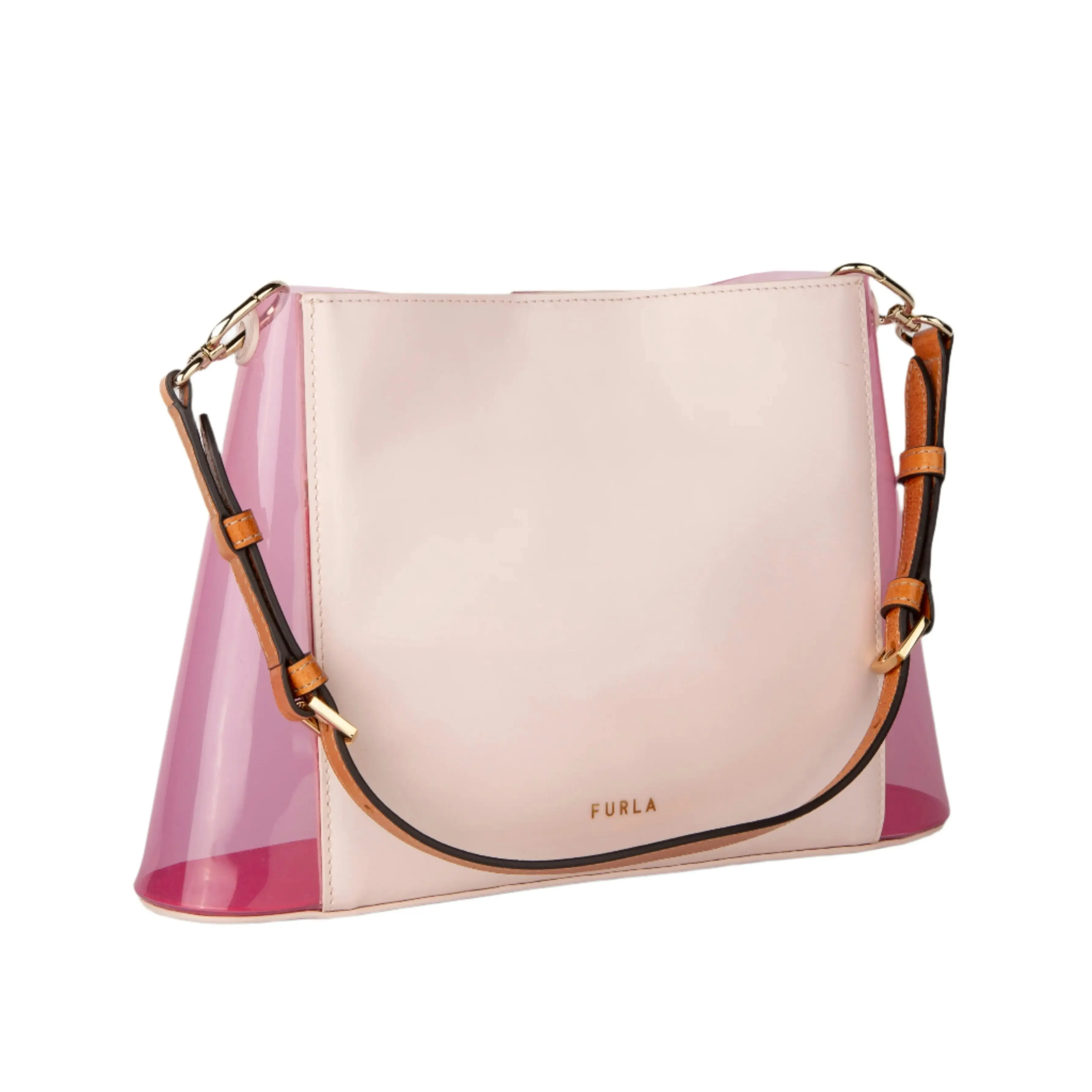 Furla Fleur Shoulder Bag Vitello Roma - Candy Pink