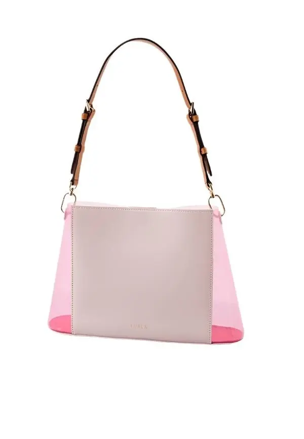 Furla Fleur Shoulder Bag Vitello Roma - Candy Pink