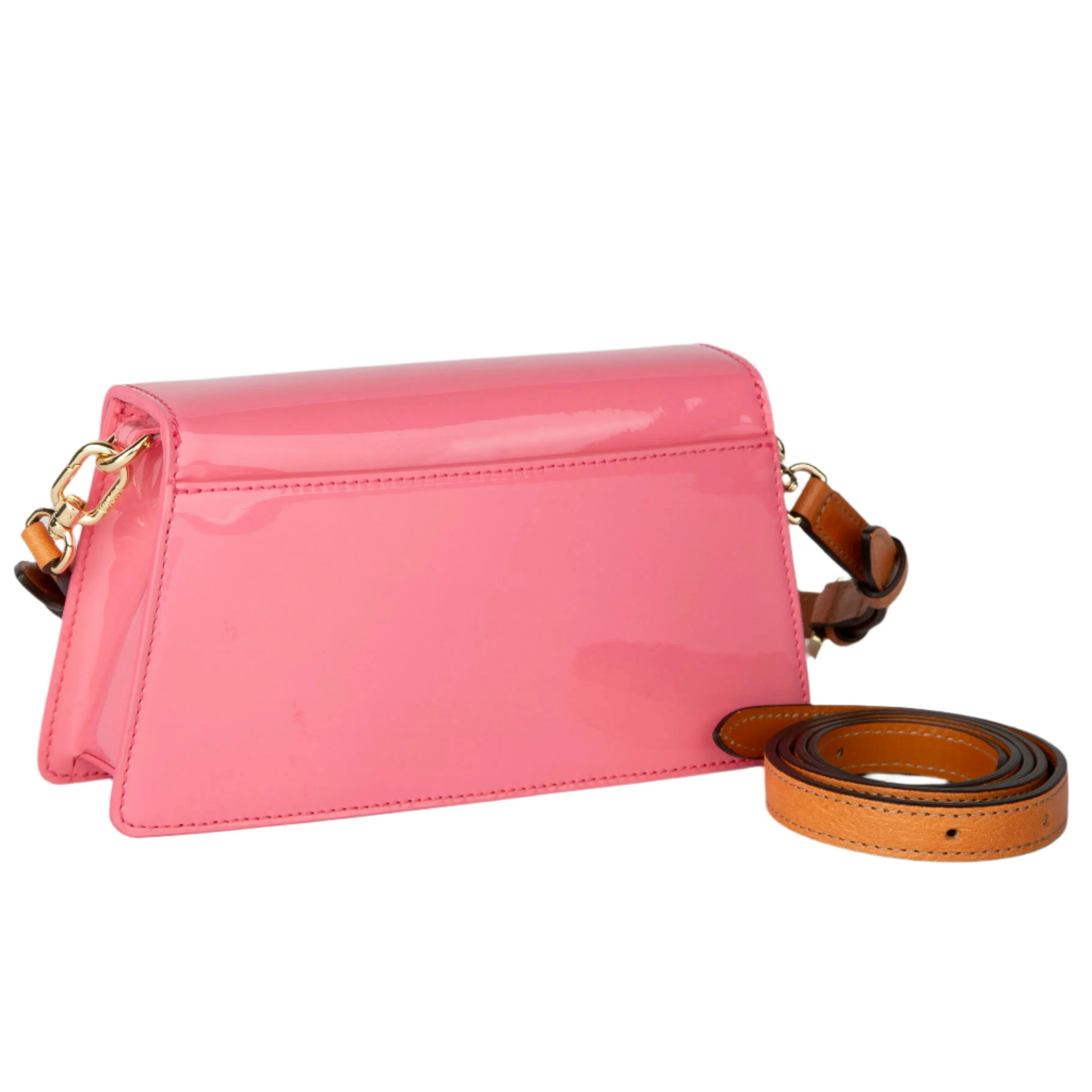 Furla Zoe Patent Crossbody Bag - Pink