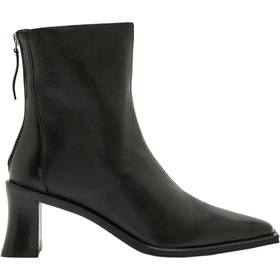 Topshop Women's Black Leather Designer Ankle Boot