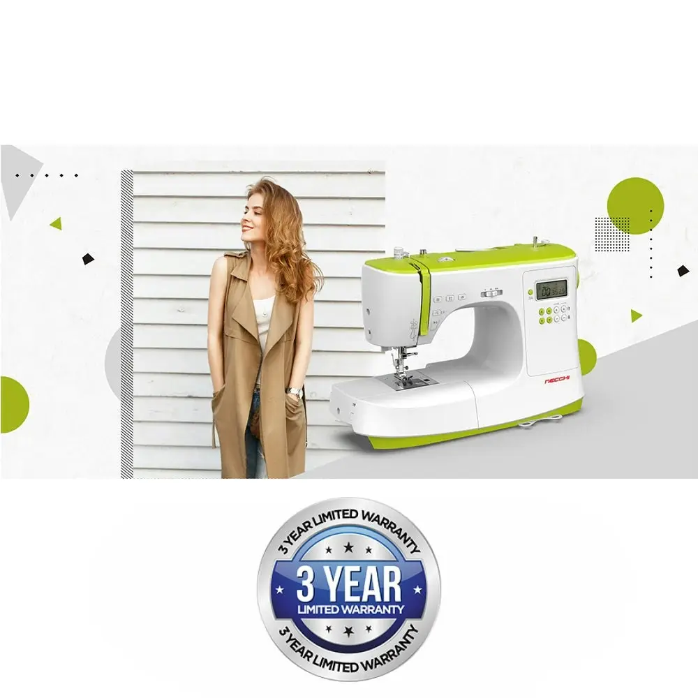 NECCHI NC-102D Sewing Machine, 200 Stitch Sewing Machine, Green Cream