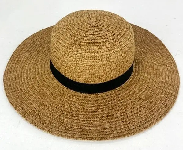 Straw Look Wide Rim Hat