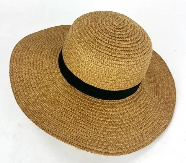 Straw Look Wide Rim Hat