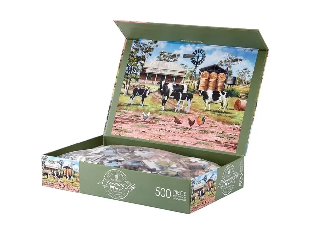 Ashdene 500-Piece Jigsaw Puzzle A Farming Life Mother & Calf