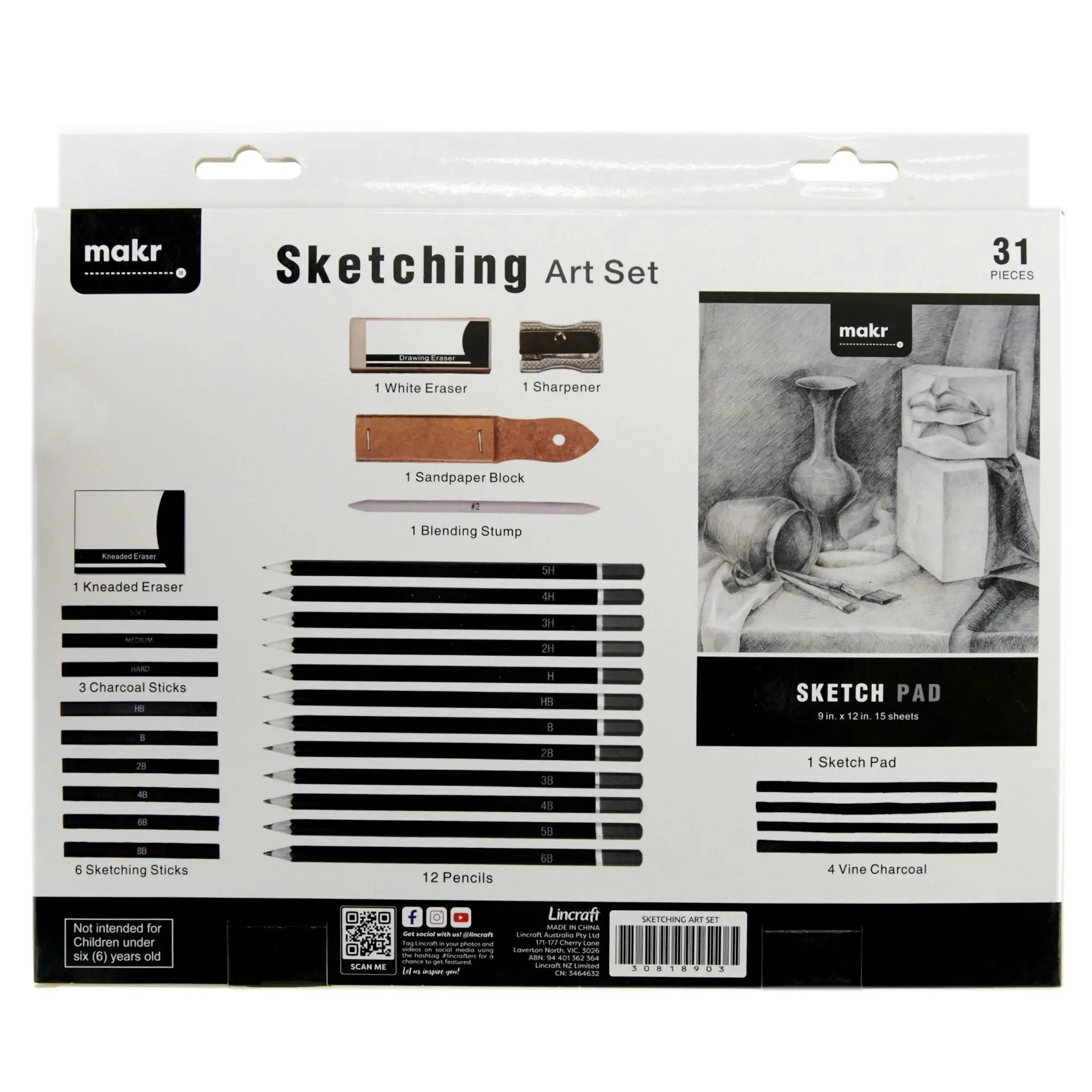 Makr Sketch Art Set, 31pc