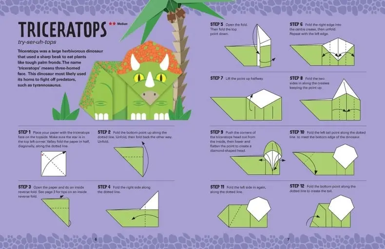 Create It Origami Activity Case, Dinosaurs