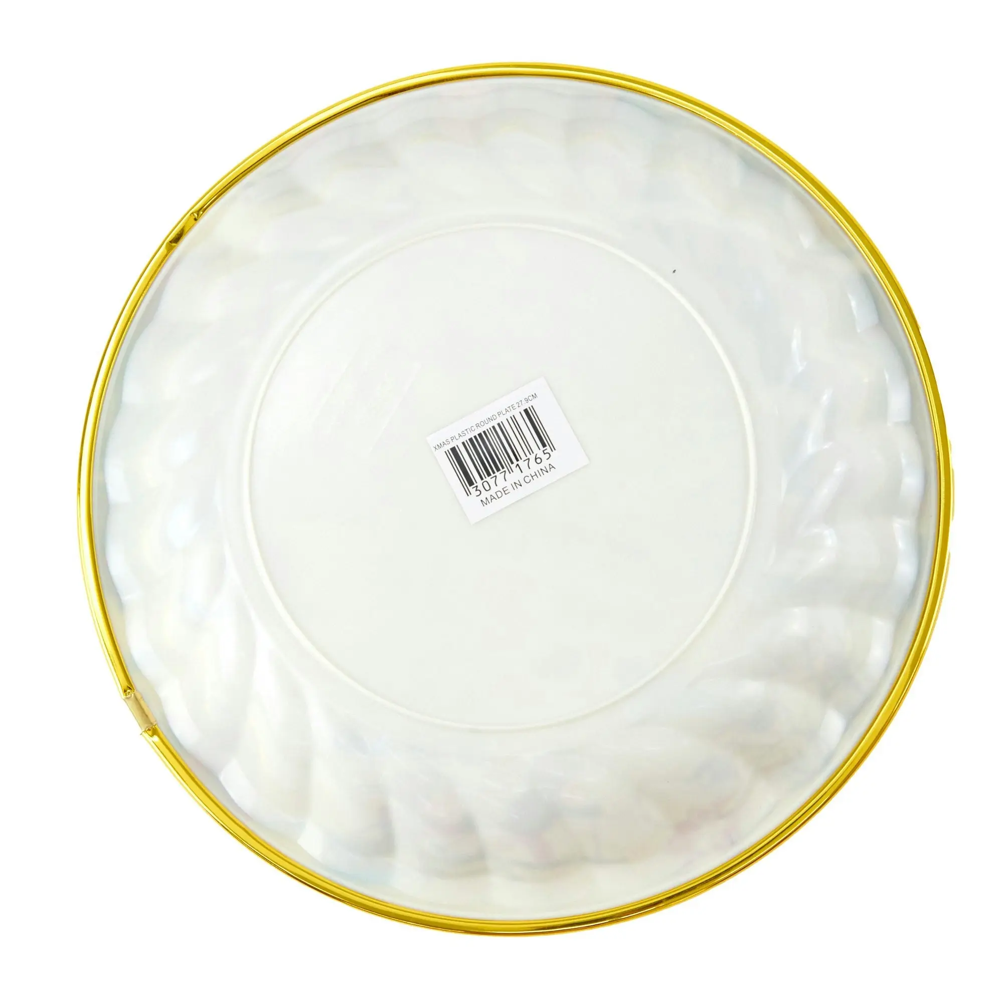 Christmas Plastic Round Plate- 27.9cm