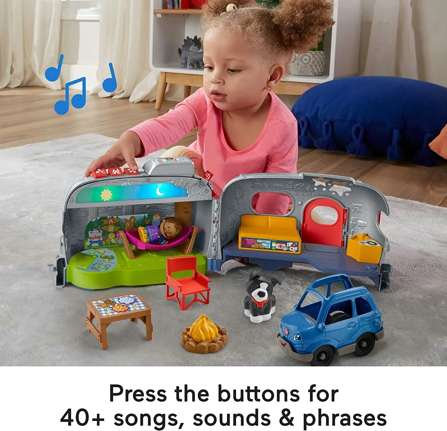 Fisher-Price Little People Light-Up Learning Camper Vehicle