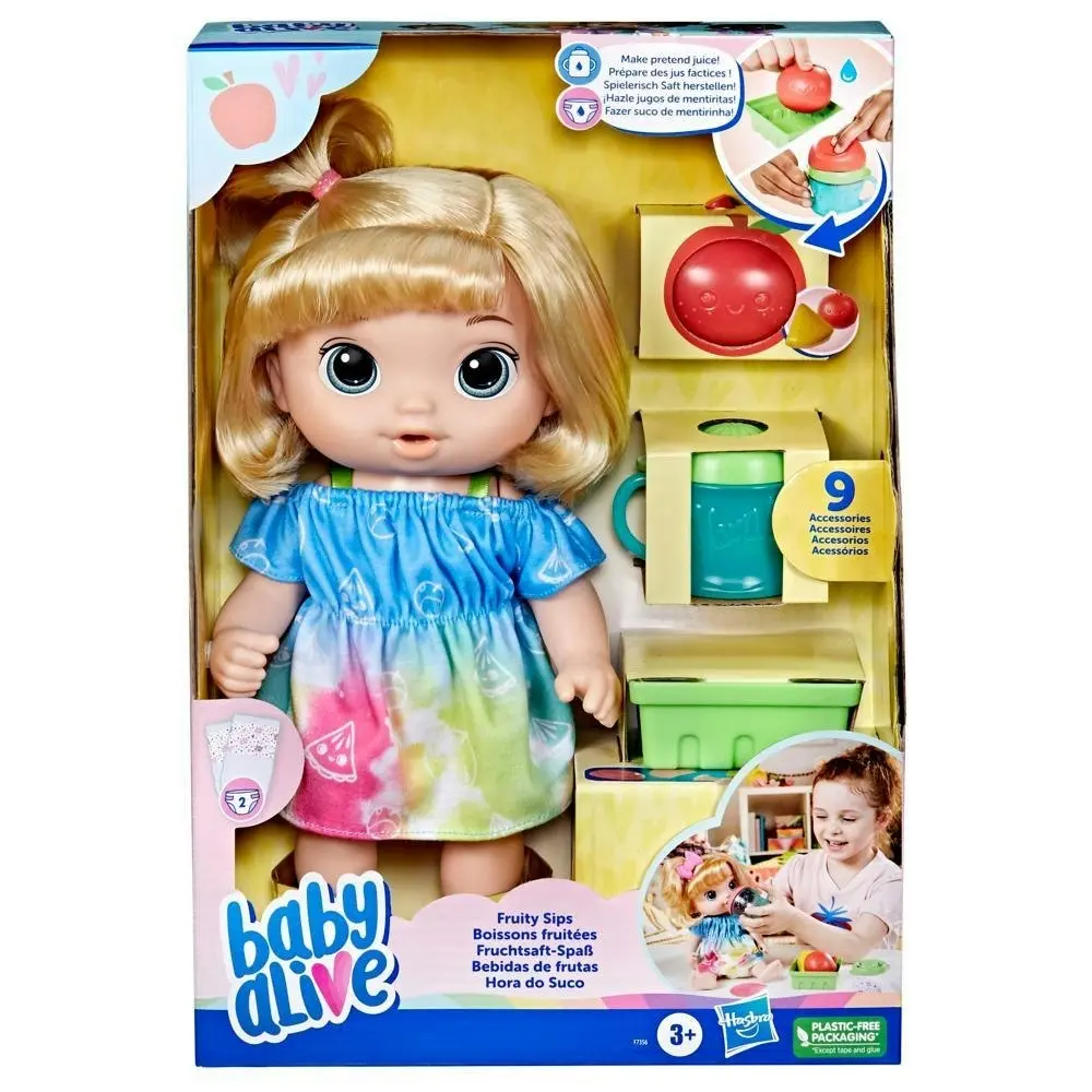 Baby Alive Fruity Sips Doll Lemon (Blonde Hair)