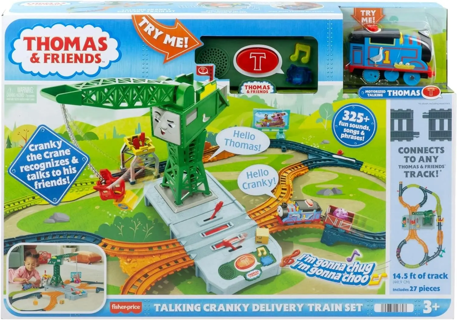 Fisher-Price Thomas & Friends Talking Cranky Delivery Train Set