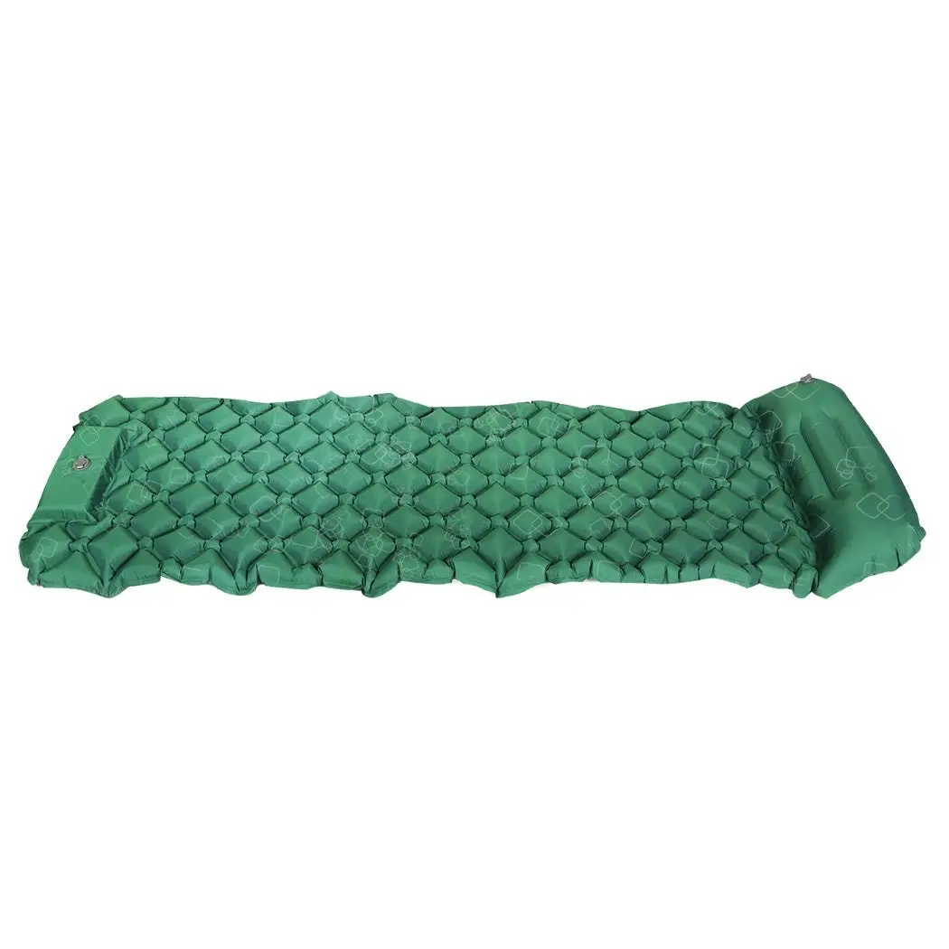 Mountview Sleeping Pad Inflatable Mattress Camping Mat Air Bed Single Pillow 6CM