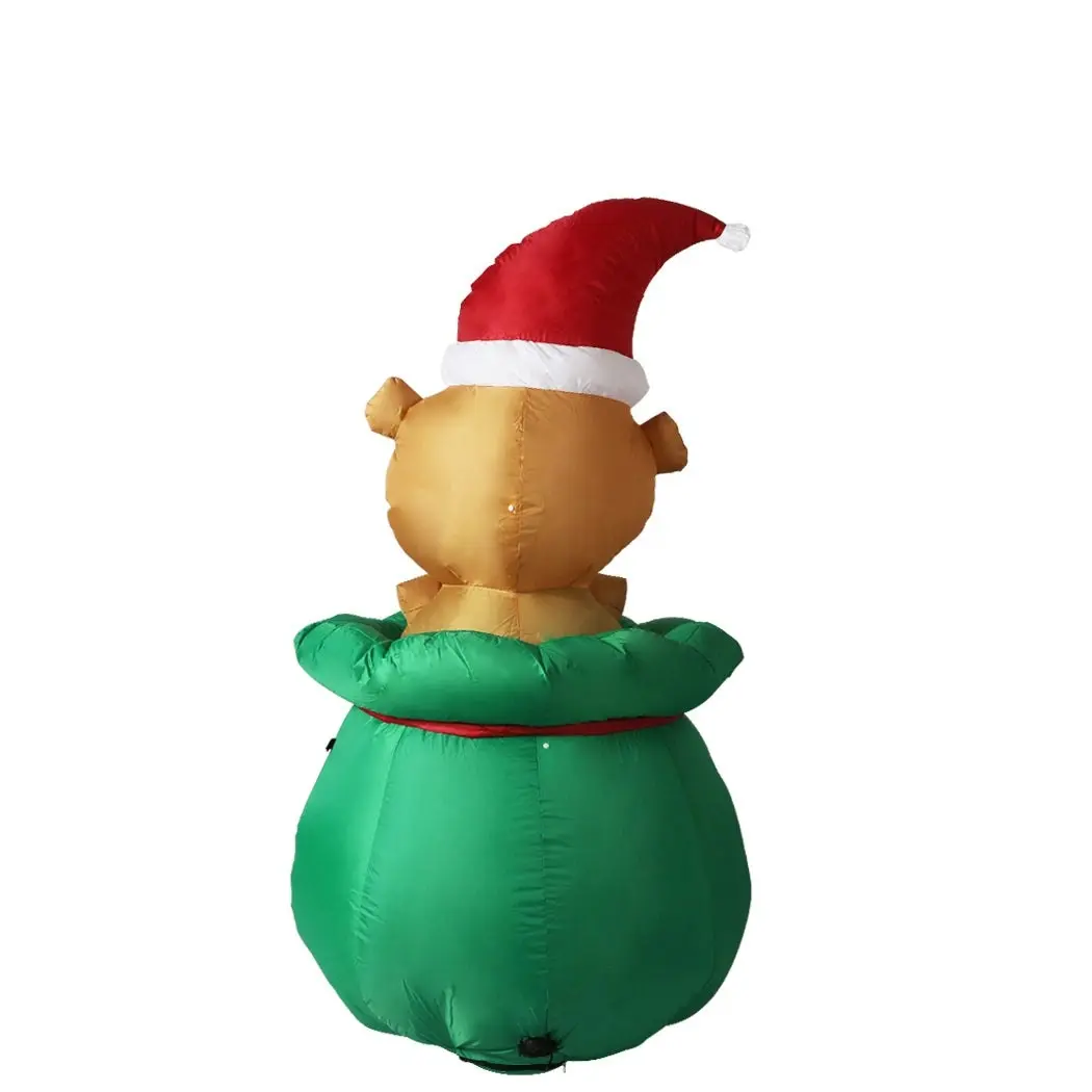 Santaco Inflatable Christmas Decorations Bubbly Bear 1.5M LED Lights Xmas Party