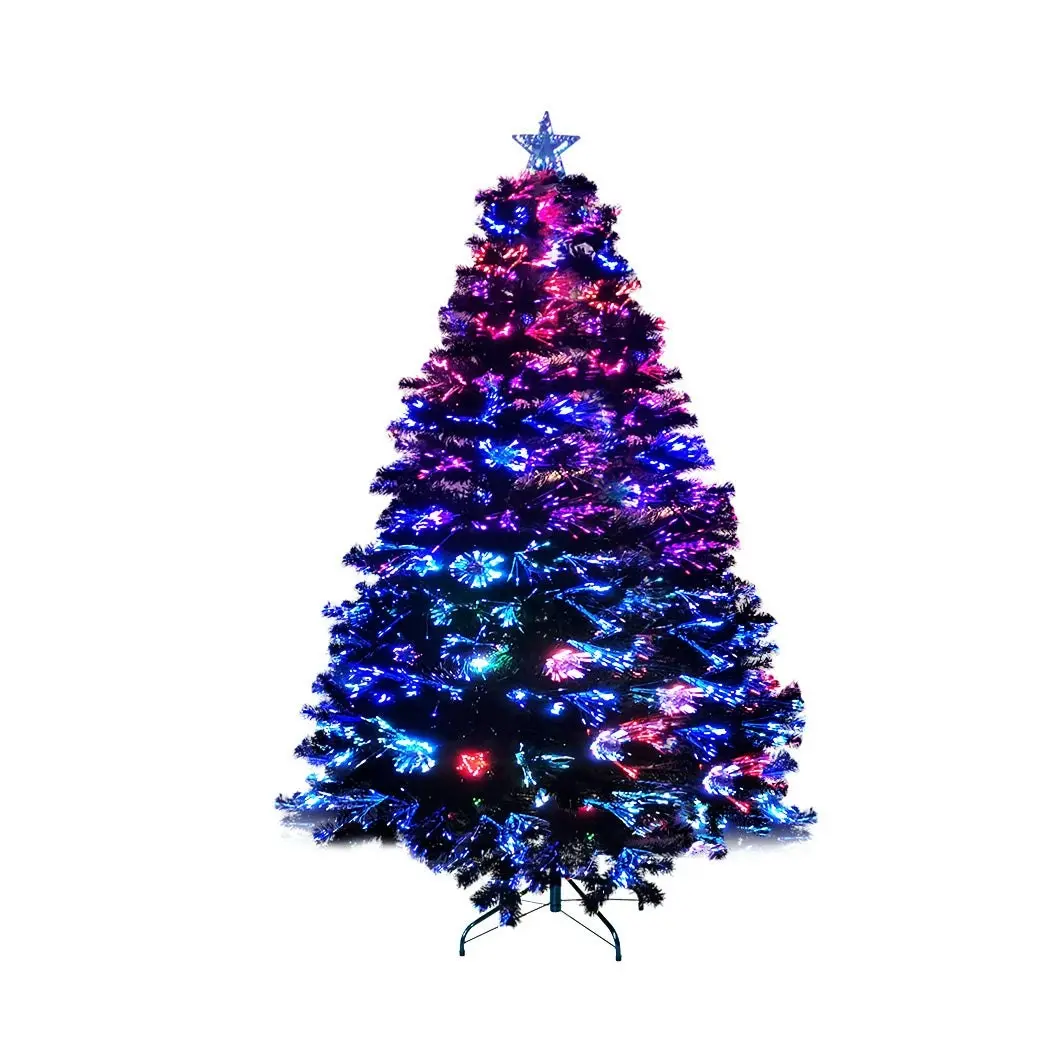 Santaco Christmas Tree 2.4M 8Ft Xmas Decorations Fibre Optic Multicolour Lights