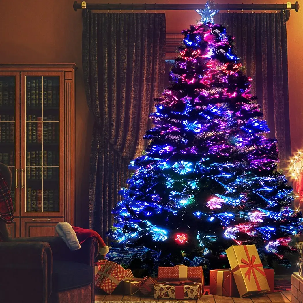 Santaco Christmas Tree 2.4M 8Ft Xmas Decorations Fibre Optic Multicolour Lights