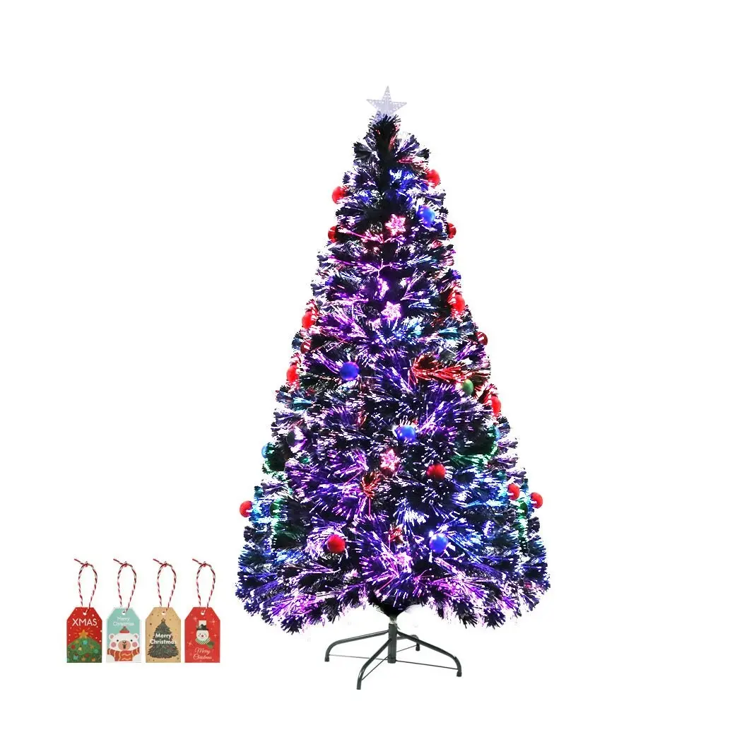 Santaco Christmas Tree 2.4M 8Ft Xmas Decorations Fibre Optic Multicolour Lights