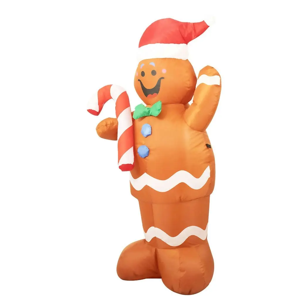 Santaco Christmas Inflatable Gingerbread Man 1.5M Xmas Decor LED Lights Outdoor