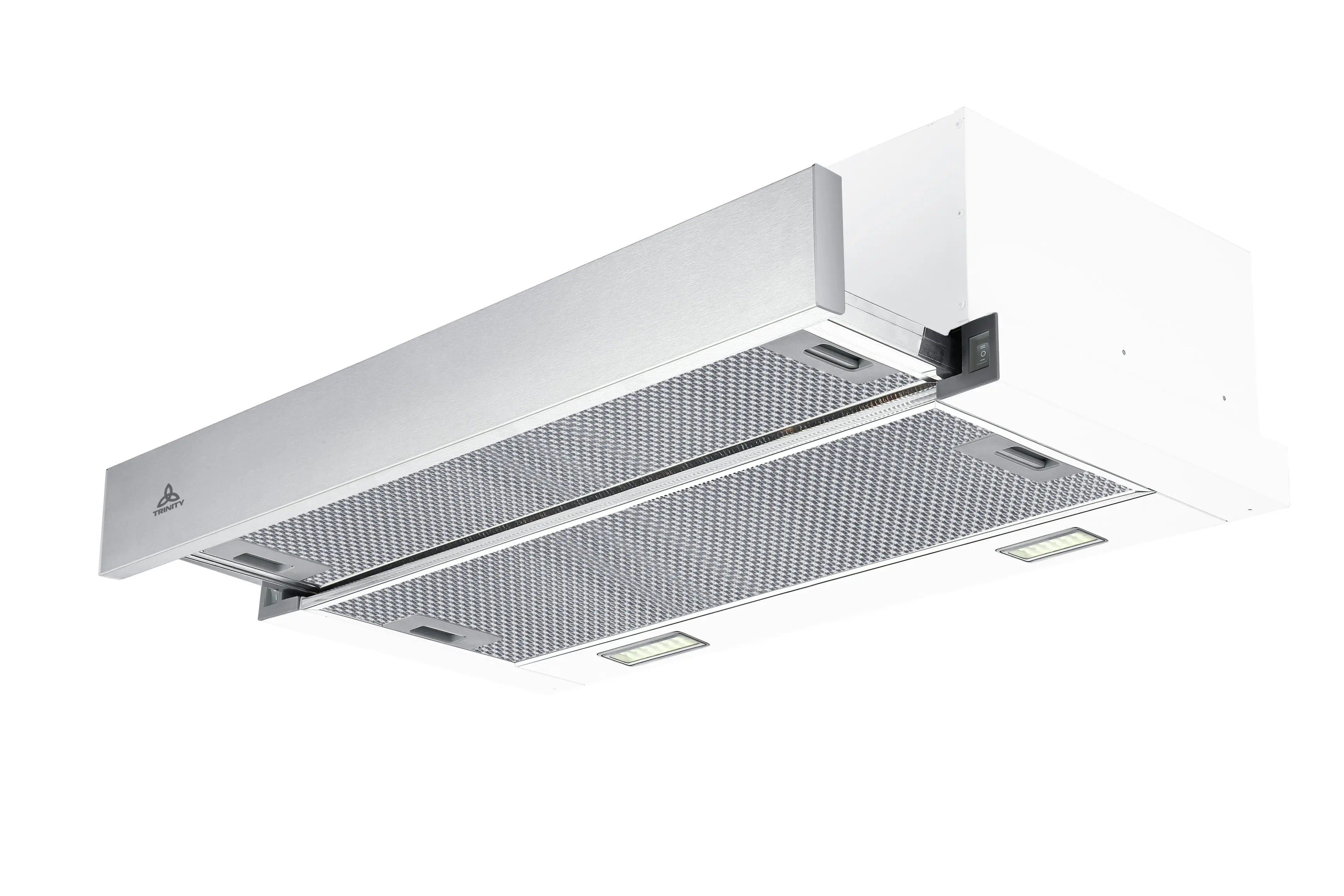 Trinity 90cm Slide-out Rangehood Built-in White Painted