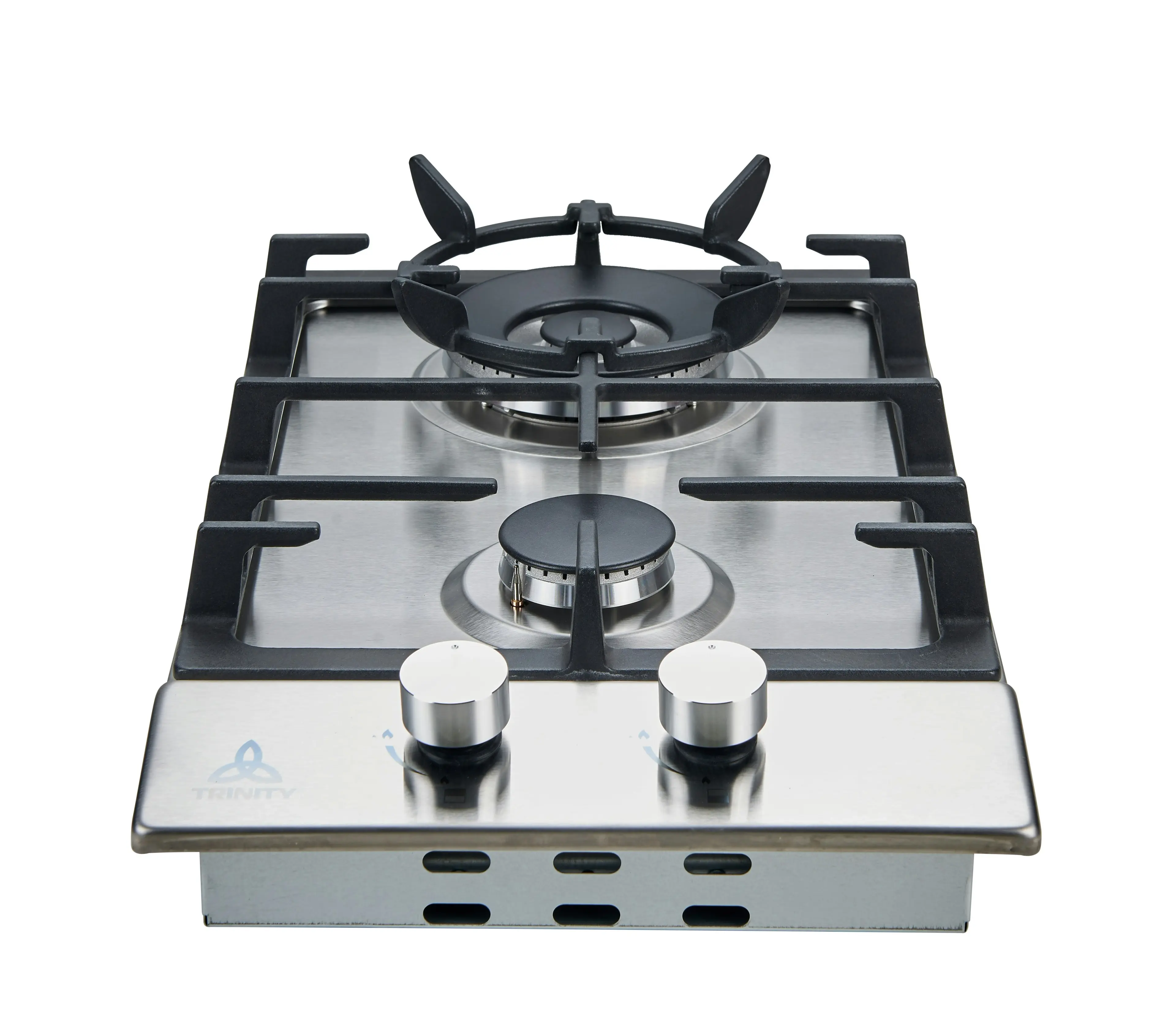 Trinity 30cm Gas WOK Cooktop 2 Burners Stainless Steel