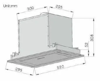 Trinity 52cm Undermount Rangehood Built-in Stainless Steel Touch Control