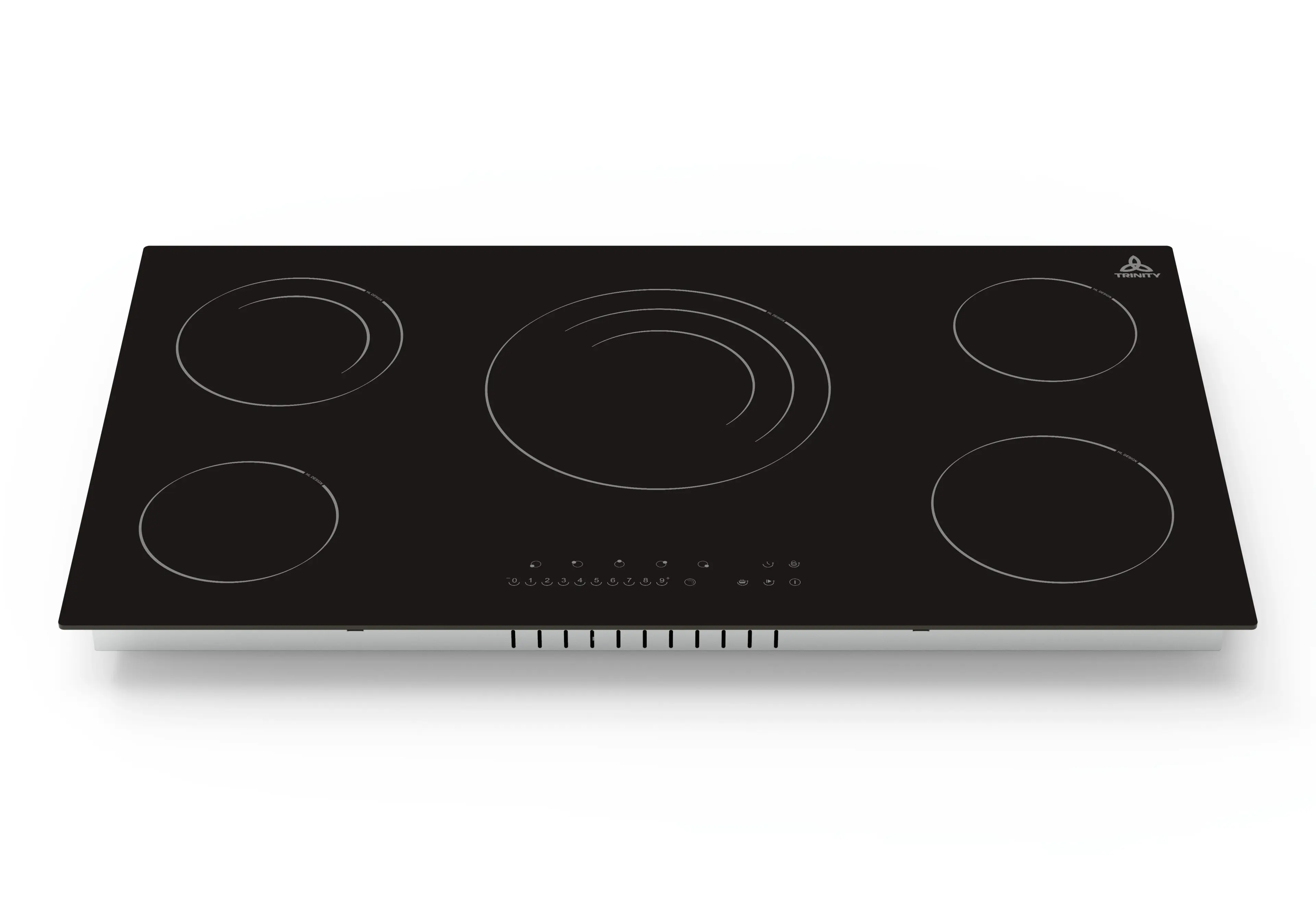 Trinity 90cm Built-in Ceramic Cooktop 5 Heating Zones Dual Triple Burner Rings