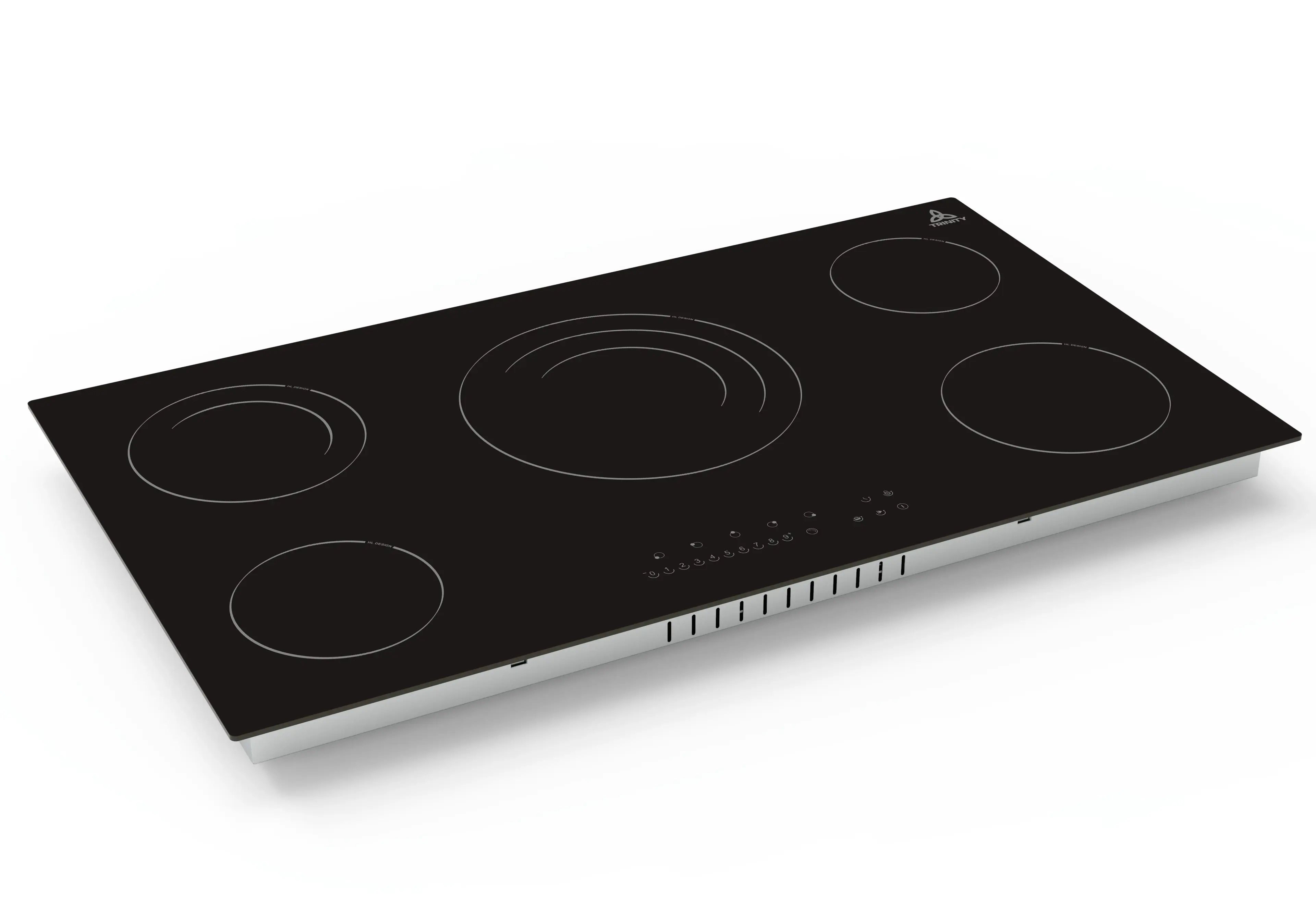 Trinity 90cm Built-in Ceramic Cooktop 5 Heating Zones Dual Triple Burner Rings