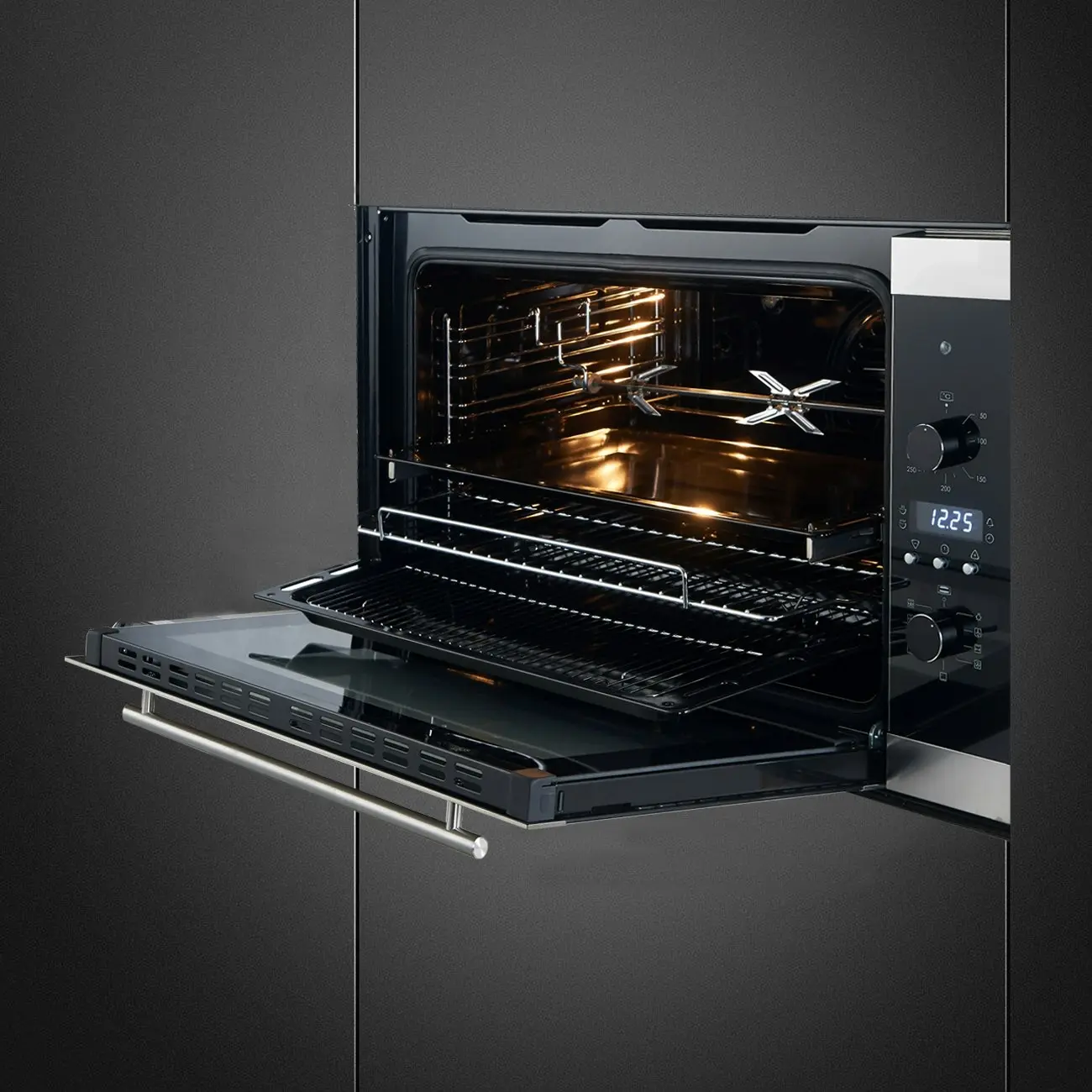 Brohn 90cm Built-in Electric Oven 9 Functions with Rotisserie