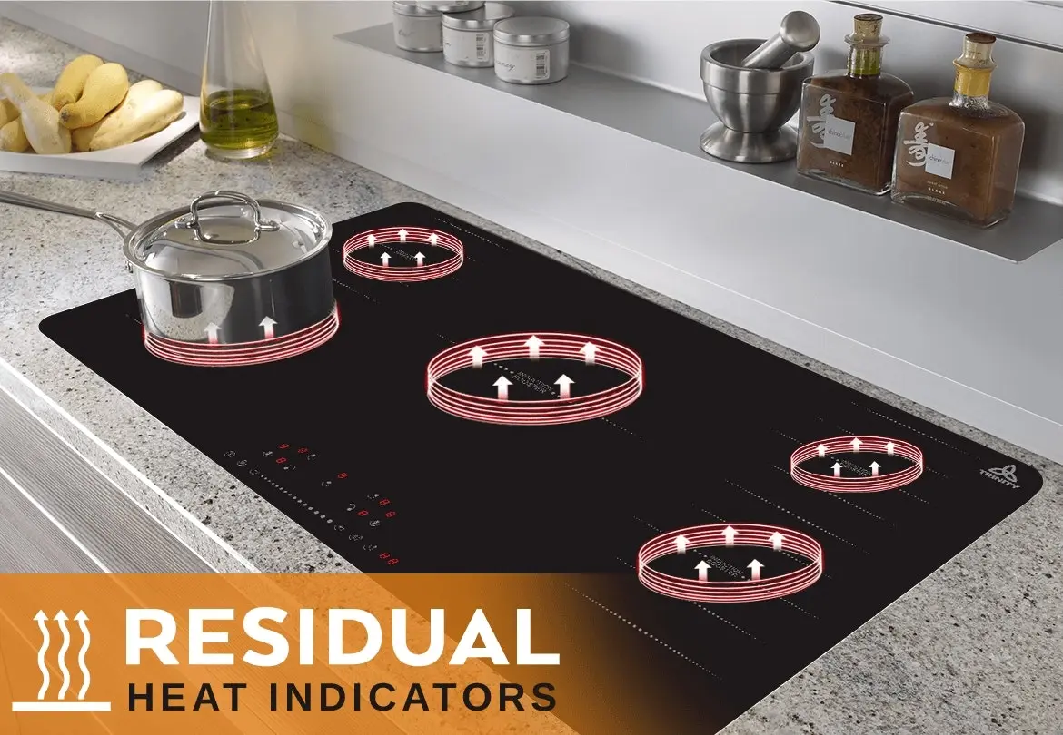 Trinity 90cm Built-in Induction Cooktop 5 Heating Zones with Bridged Elements