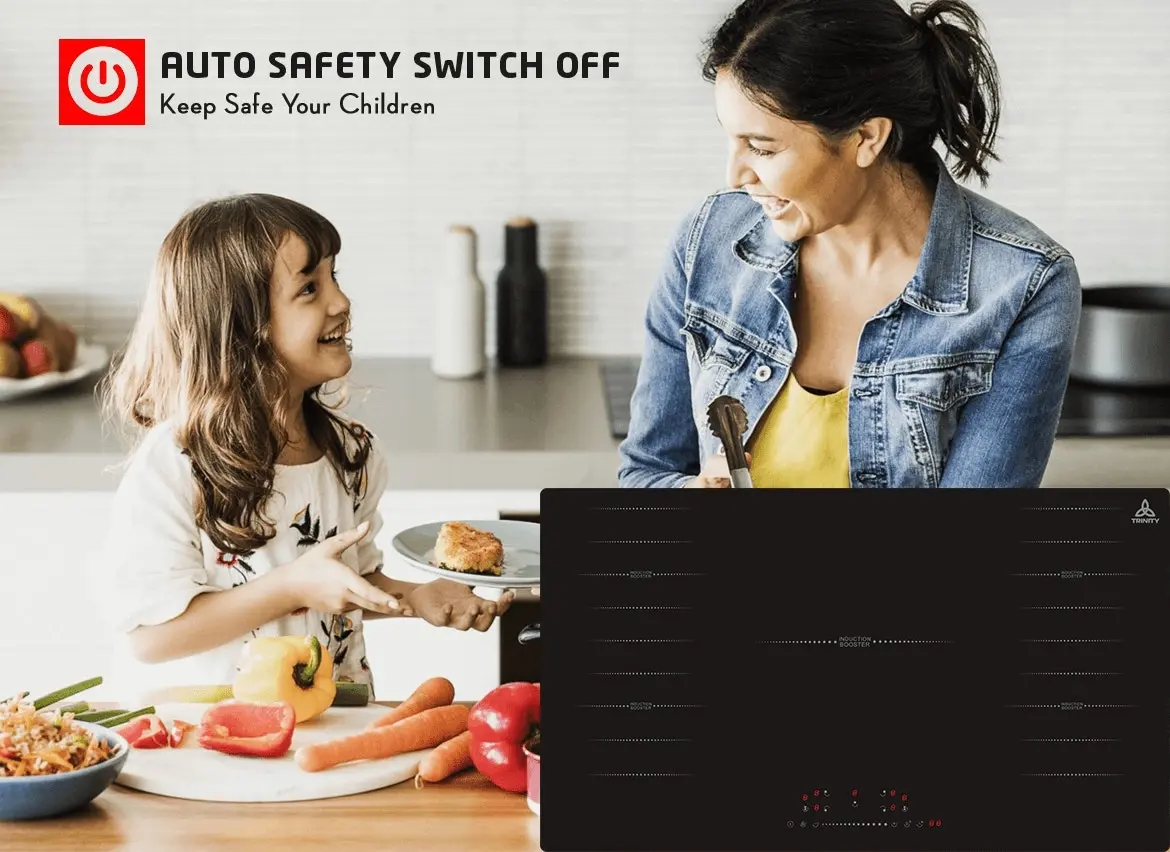 Trinity 90cm Built-in Induction Cooktop 5 Heating Zones with Bridged Elements