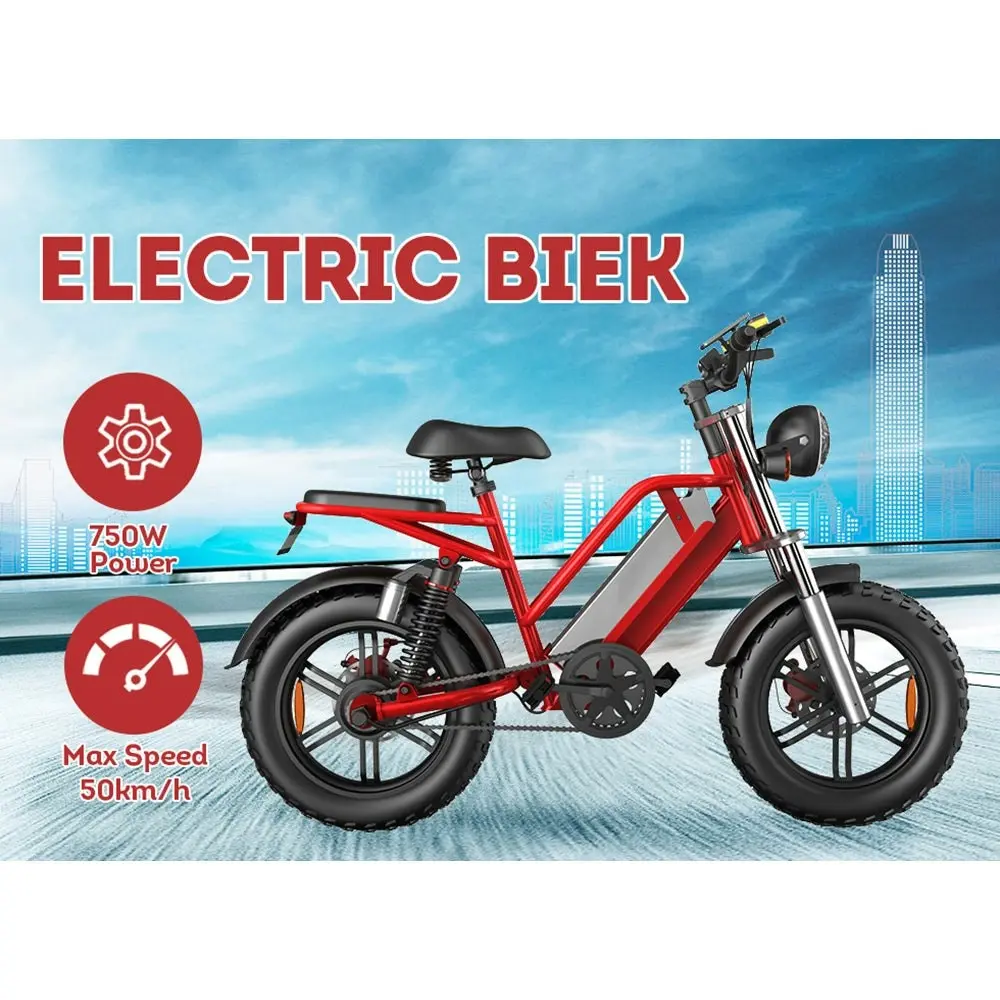 VOLTUS D70 48V 750W 20Ah 20.4 Inches Electric Bike Rekote Alarm