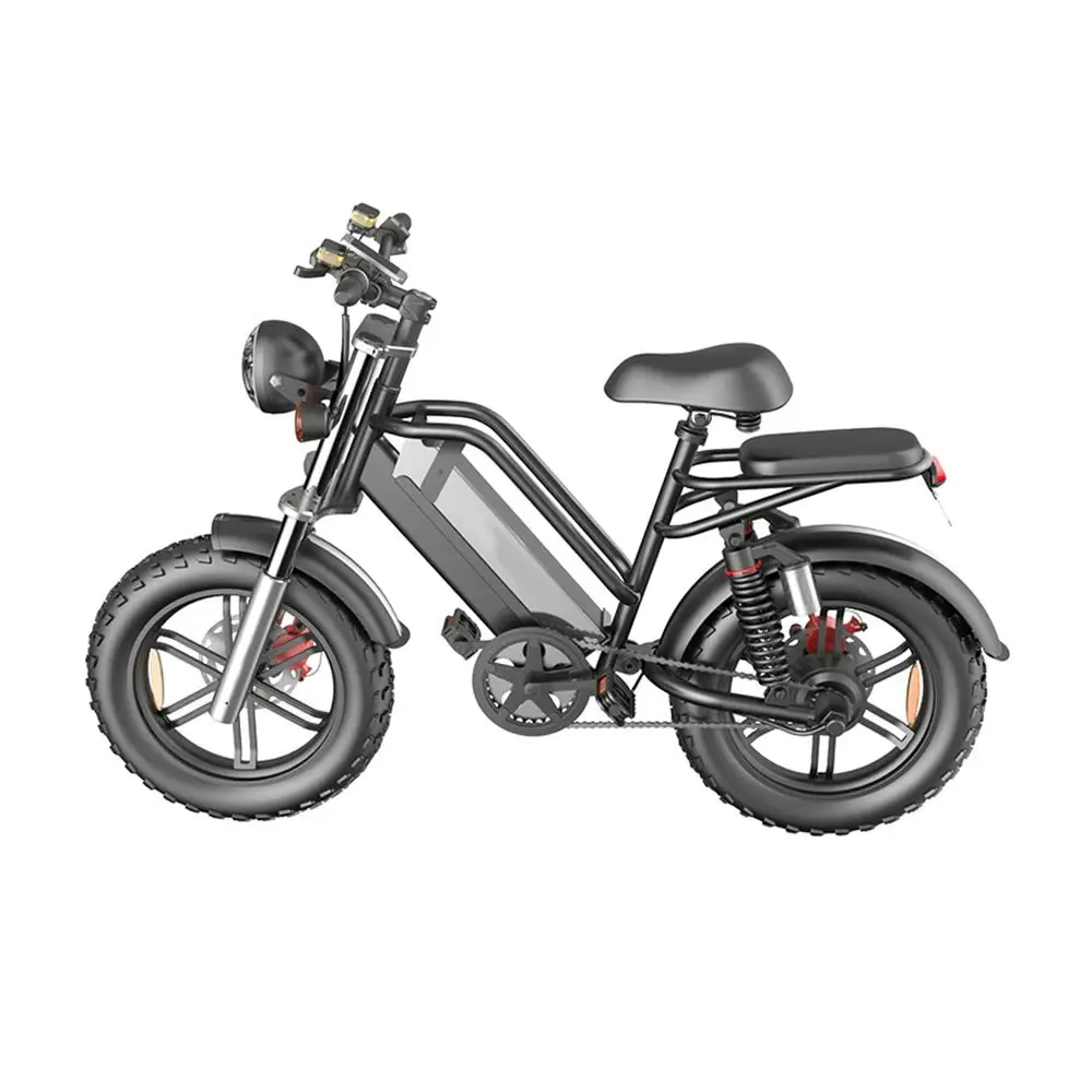 VOLTUS D70 48V 750W 20Ah 20.4 Inches Electric Bike Rekote Alarm - Black