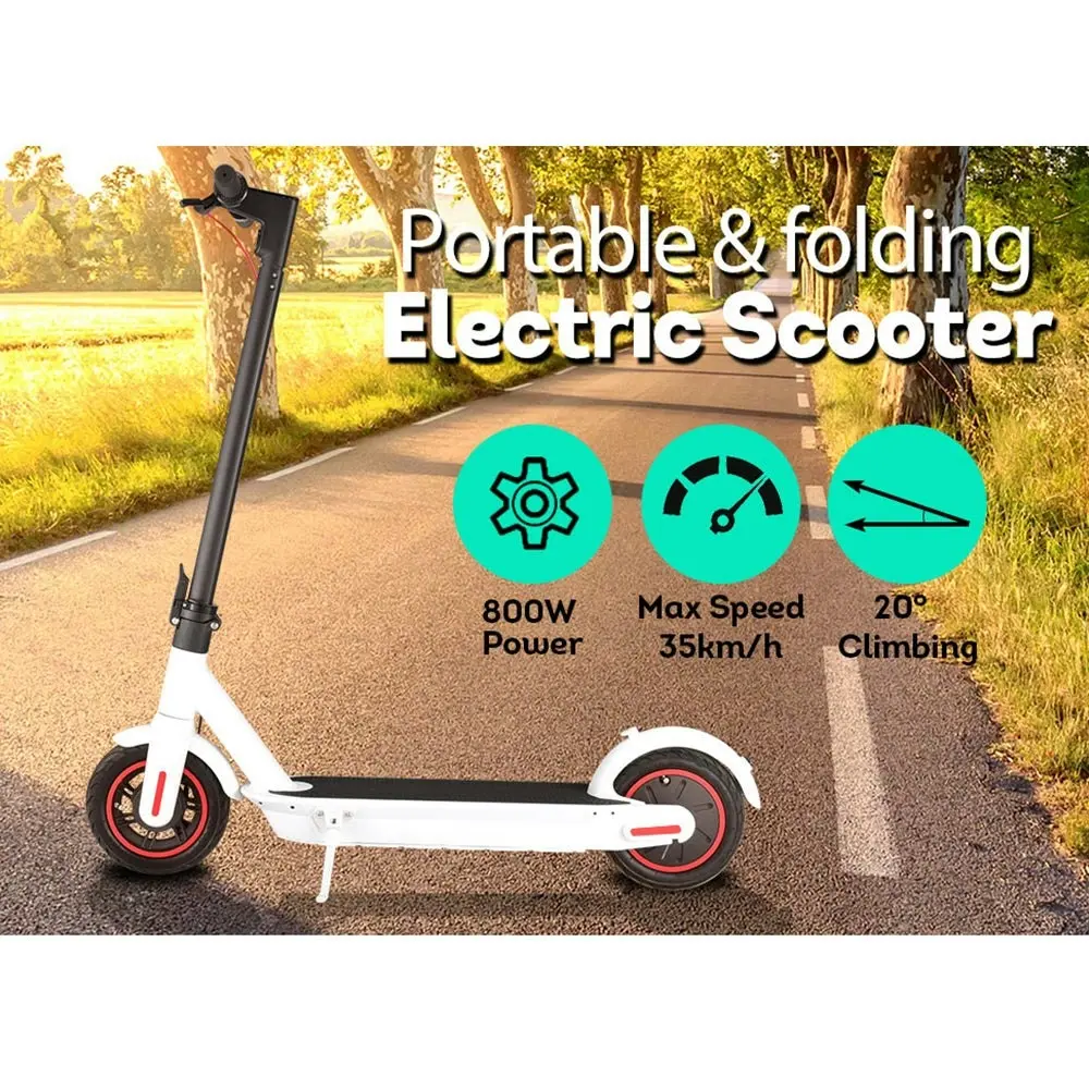 GLIDER M365 MAX Electric Scooter Foldable Motorised Scooter White 10 Inches 50KM