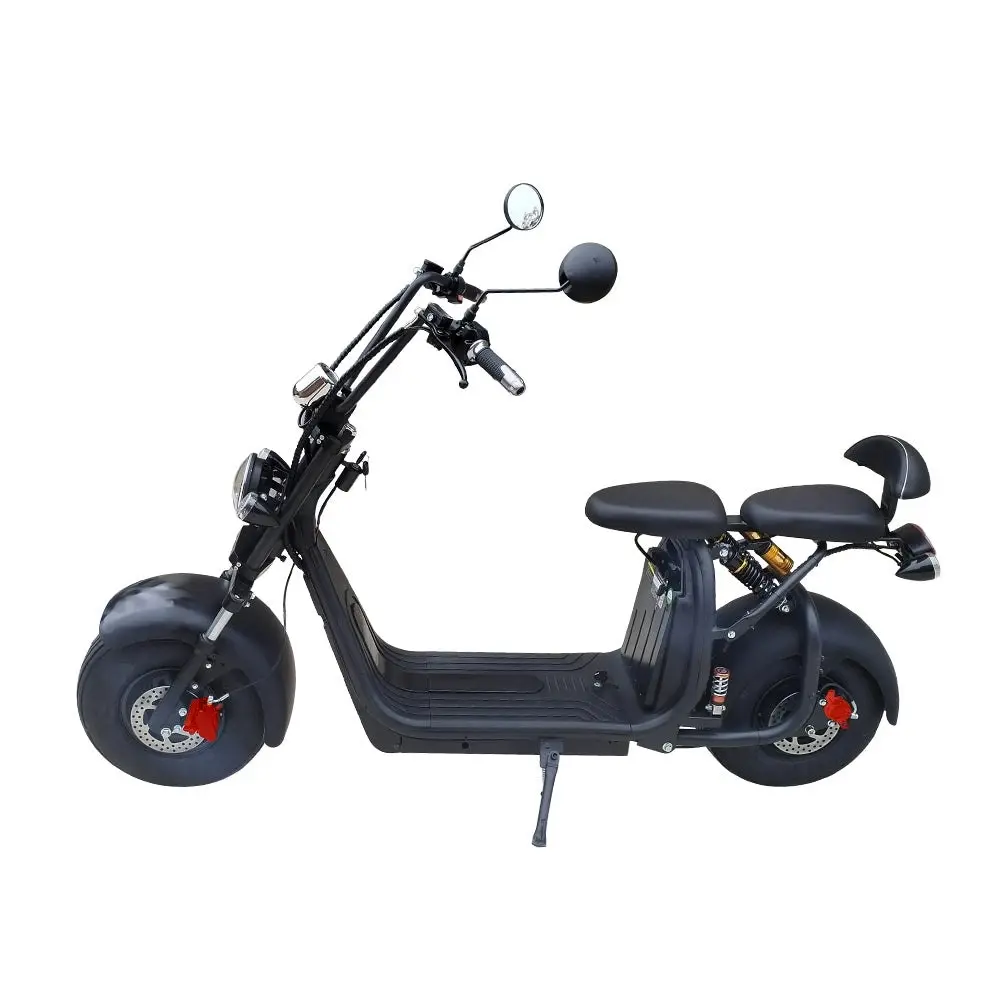 GLIDER C07AP 2000W 60V 20AH Electric Scooter Big Wheel Motorcycle Scooter Adult Riding - Black