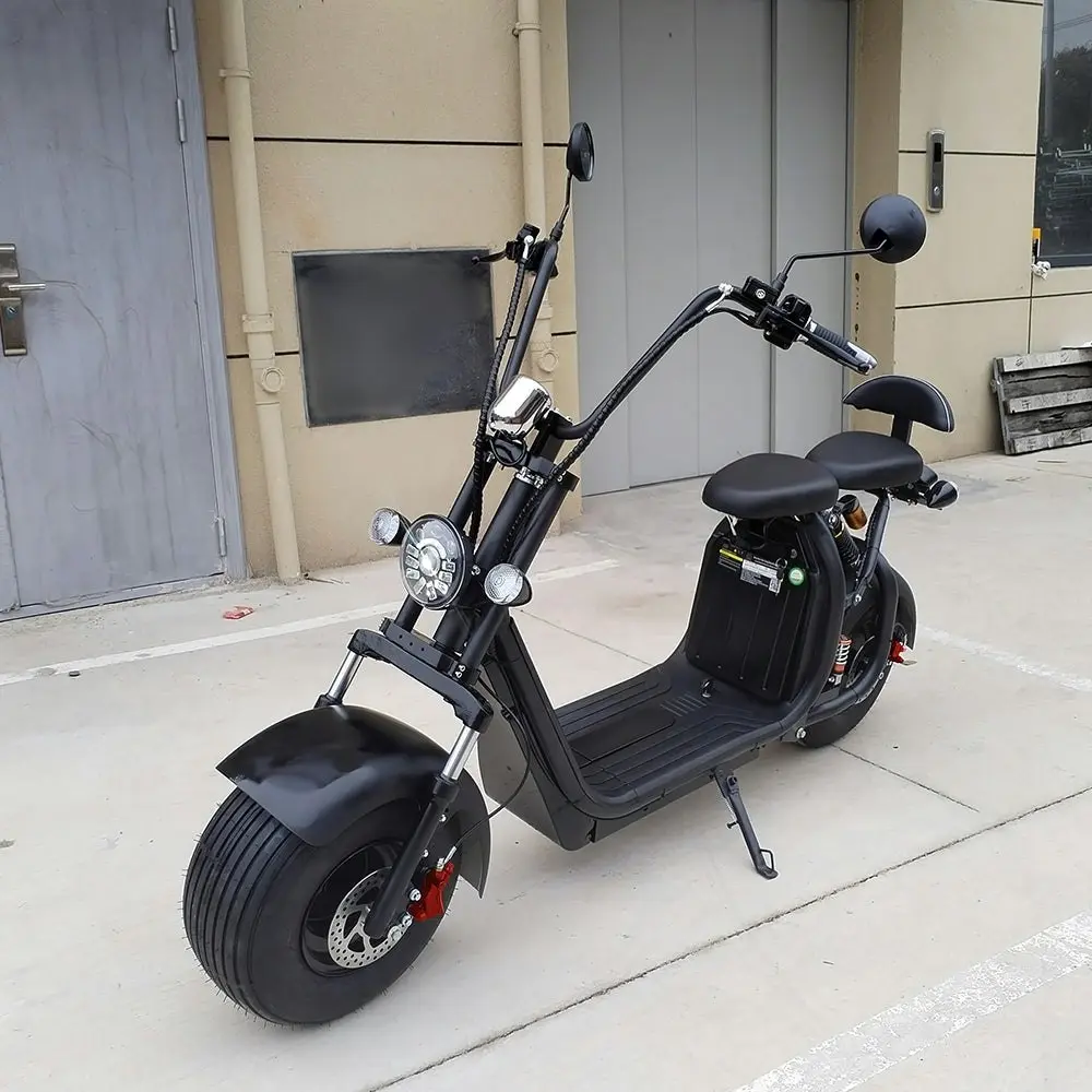 GLIDER C07AP 2000W 60V 20AH Electric Scooter Big Wheel Motorcycle Scooter Adult Riding - Black