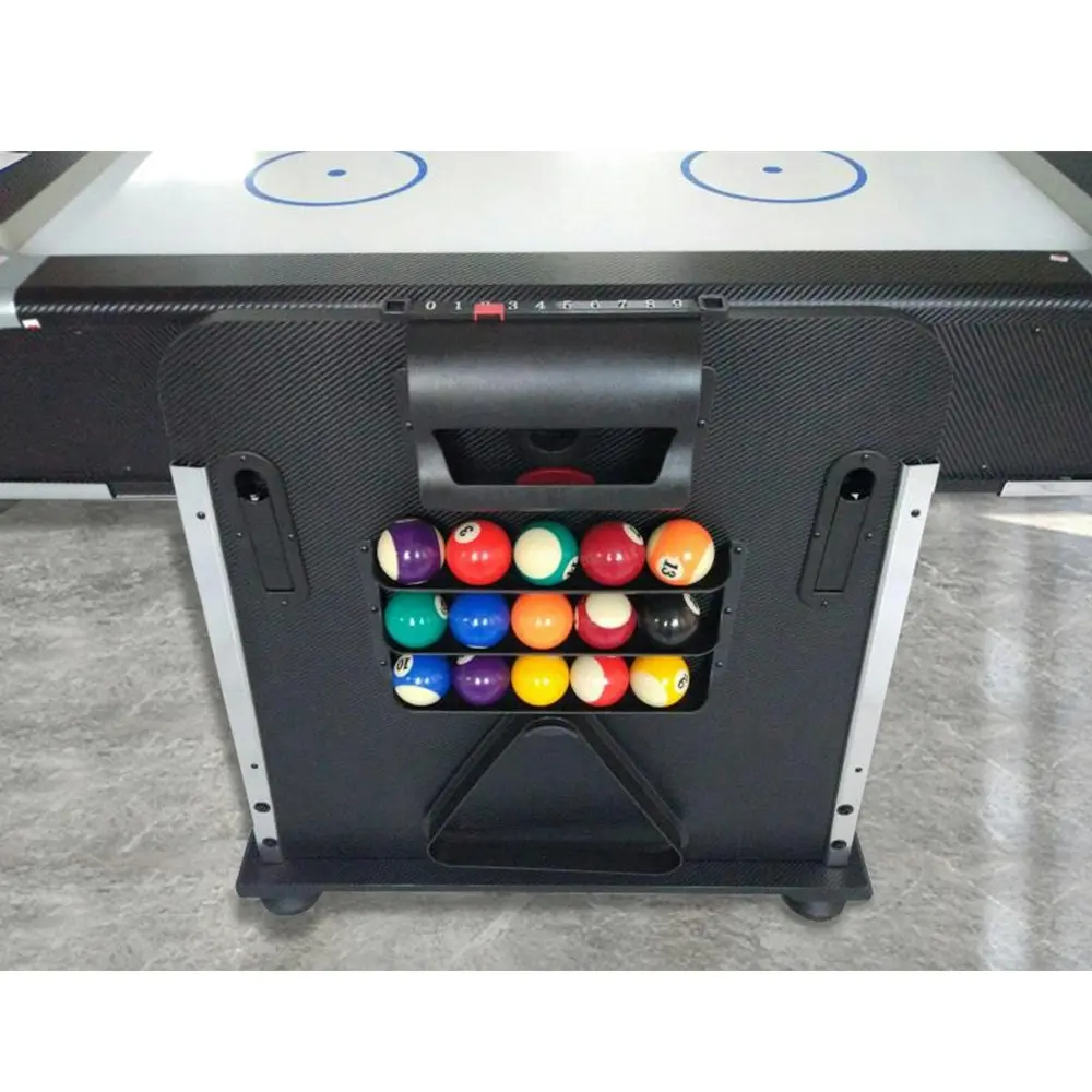 VERSA 4-IN-1 7Ft Convertible Table ¡°C Air Hockey, Pool Billiards, Dining, and Table Tennis for Billiard Game Rooms with Free Accessories ¡°C Blue Felt