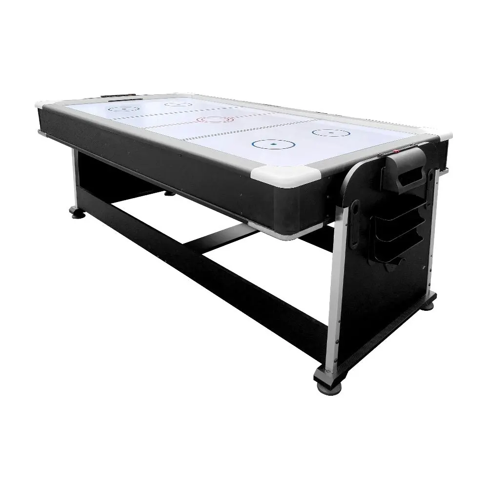 VERSA 4-IN-1 7Ft Convertible Table ¡°C Air Hockey, Pool Billiards, Dining, and Table Tennis for Billiard Game Rooms with Free Accessories ¡°C Black Felt