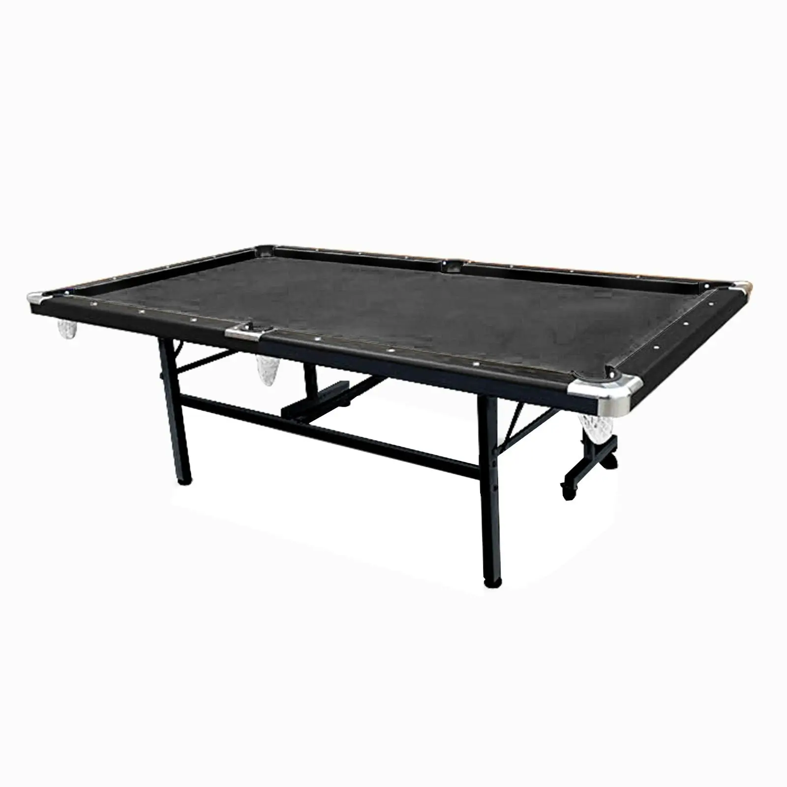 CUETIQ 7FT Foldable Pool Table Billiard Table Free Accessory For Small Room - Black Felt