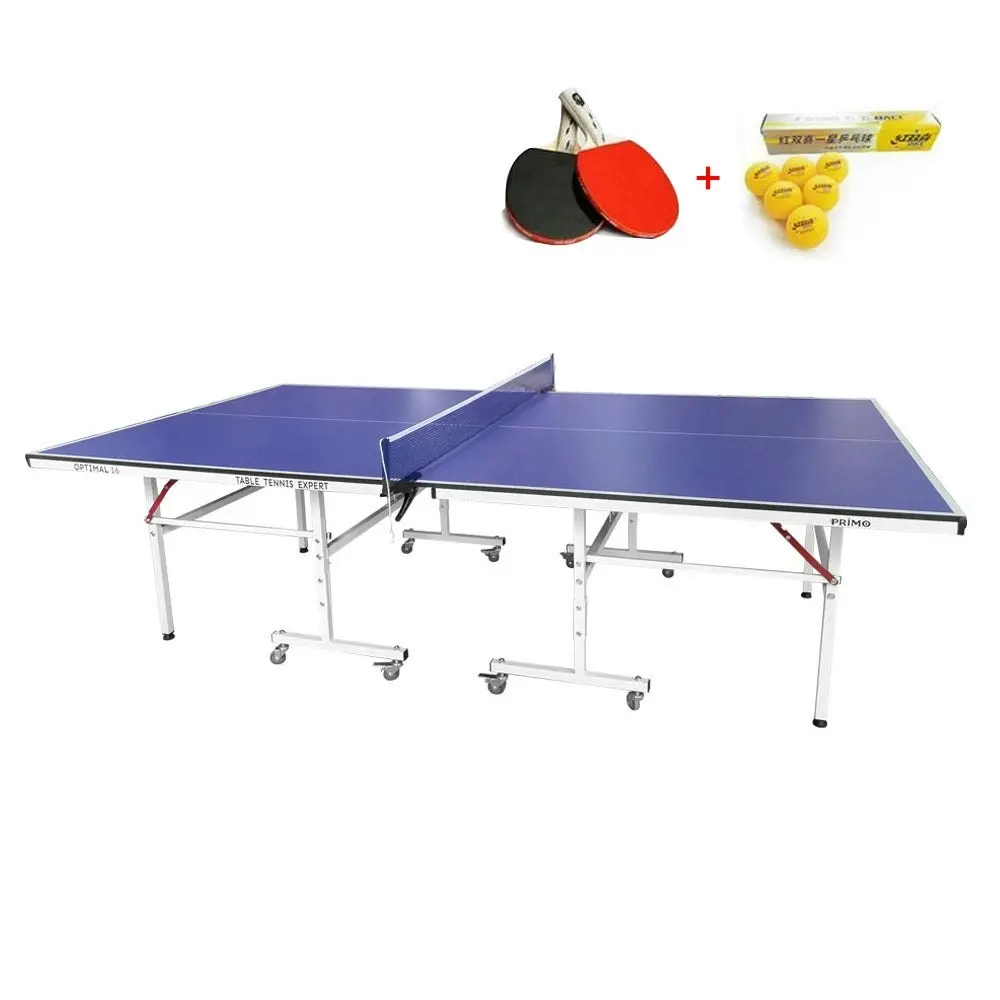 SPINIX Indoor Optimal 16 Table Tennis Ping Pong Table With Accessories Package