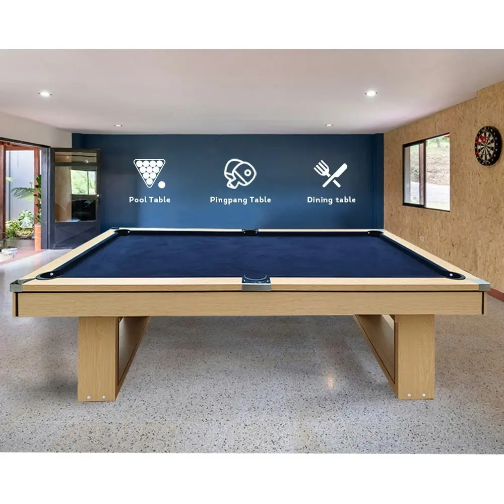 CUETIQ 7FT 3-IN-1 Simple Modern Pool Table/Billards Table/Pingpong Table/Dining Table With Free Accessories