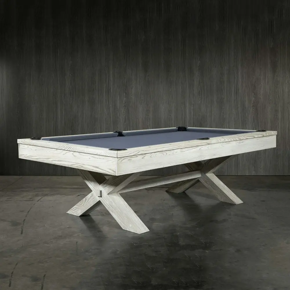 QUESLA WYJ004 7FT Slate Billiard Table w/ Free Accessories Pool Table - White&Grayish Blue