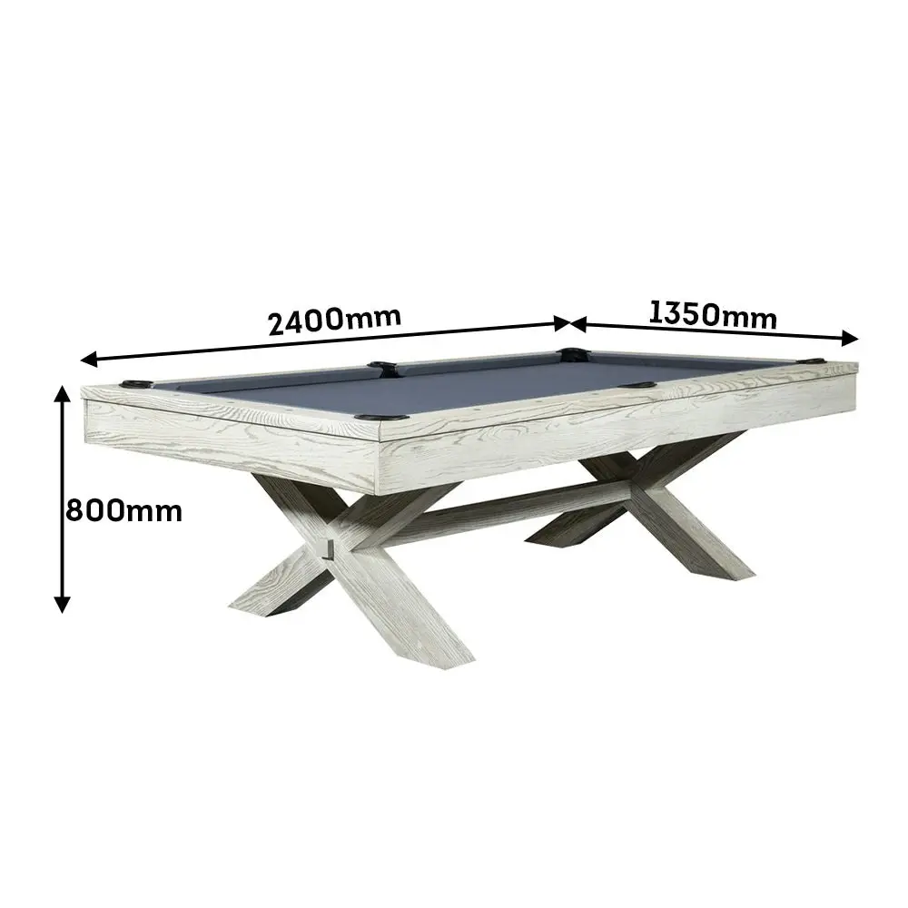 QUESLA WYJ004 7FT Slate Billiard Table w/ Free Accessories Pool Table - White&Grayish Blue