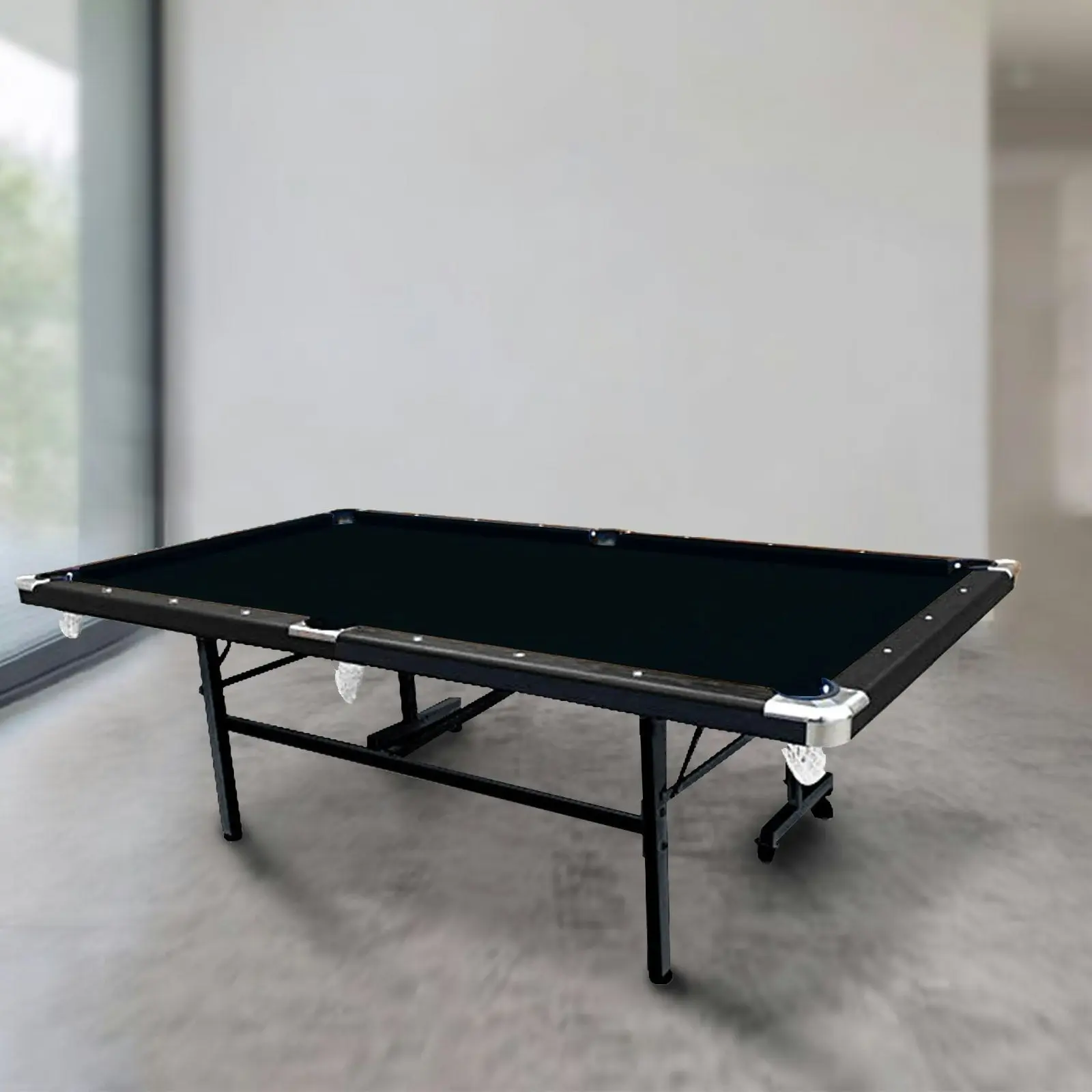 CUETIQ 6FT Foldable Billiard Table with Free Accessories ¡§C Black Pool Table