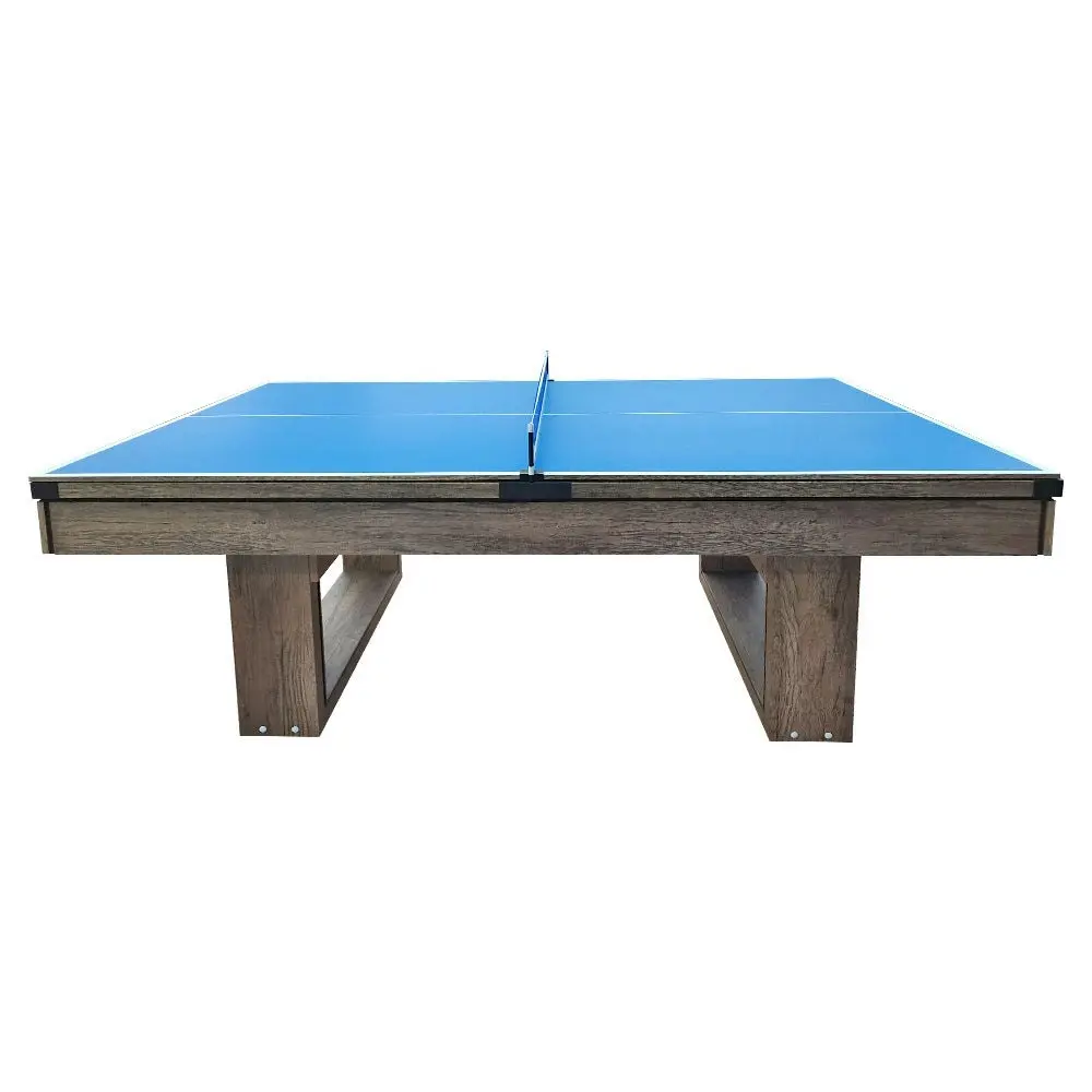 CUETIQ 8FT 3-in-1 Multi-Function Table ¡§C Modern Pool Table/Billiards Table/Ping Pong Table/Dining Table with Free Accessories ¡§C Wood Finish