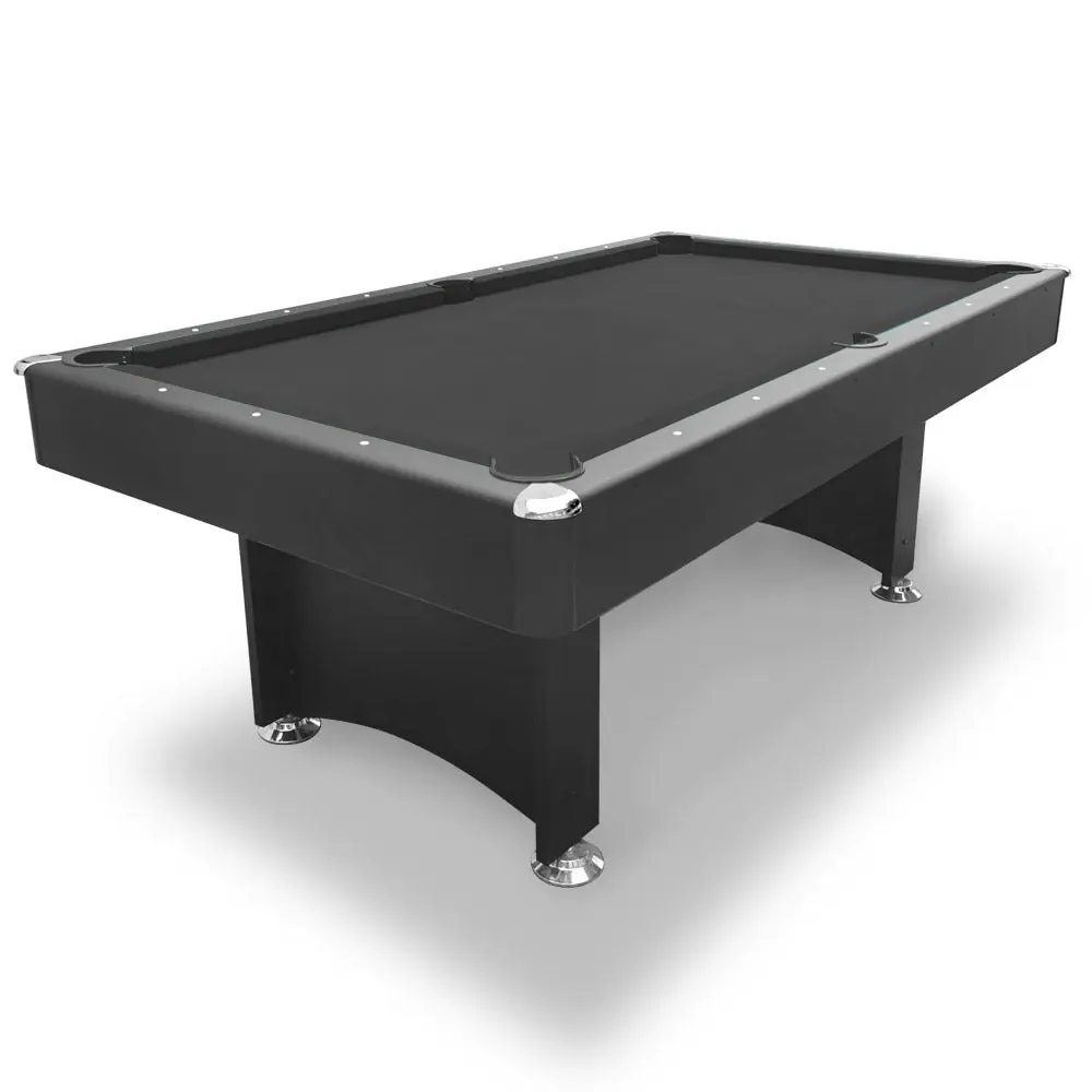 CUETIQ 7FT Modern Design Pool Table Snooker Billiard Table Black Frame With Free Accessories