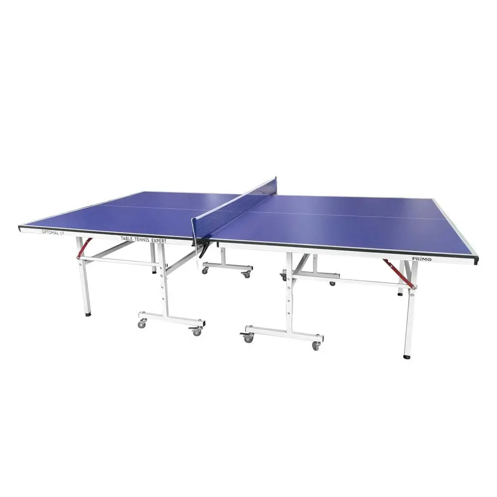 SPINIX Optimal 19mm Indoor Table Tennis Ping Pong Table With Accessories Package - Blue Top