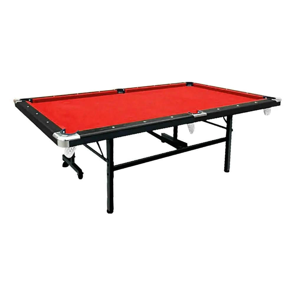 CUETIQ 7FT Foldable Pool Table Billiard Table Free Accessory For Small Room - Red Felt