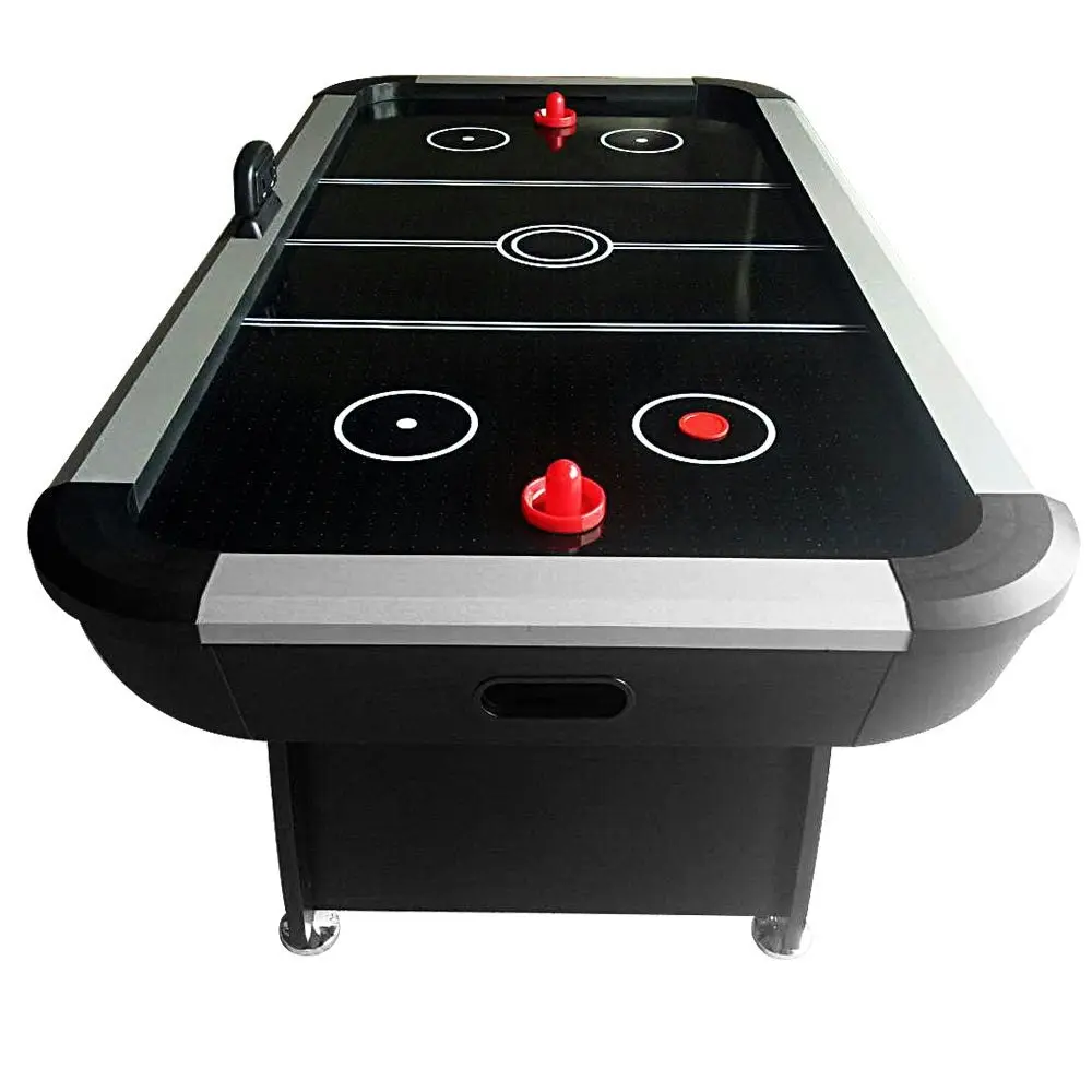 AIRMAX AH13 7FT Air Hockey Table LED Electronic Scoring System - Black