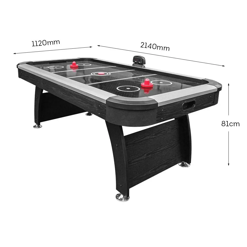 AIRMAX AH13 7FT Air Hockey Table LED Electronic Scoring System - Black