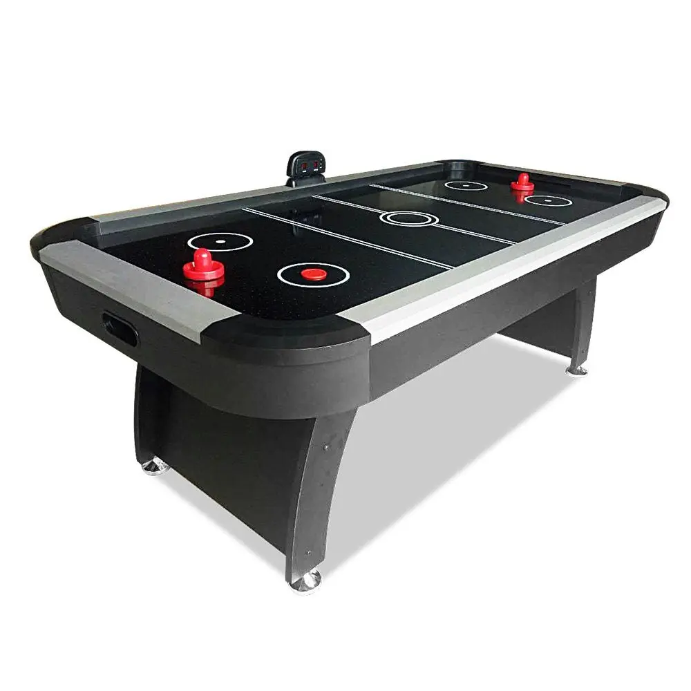 AIRMAX AH13 7FT Air Hockey Table LED Electronic Scoring System - Black